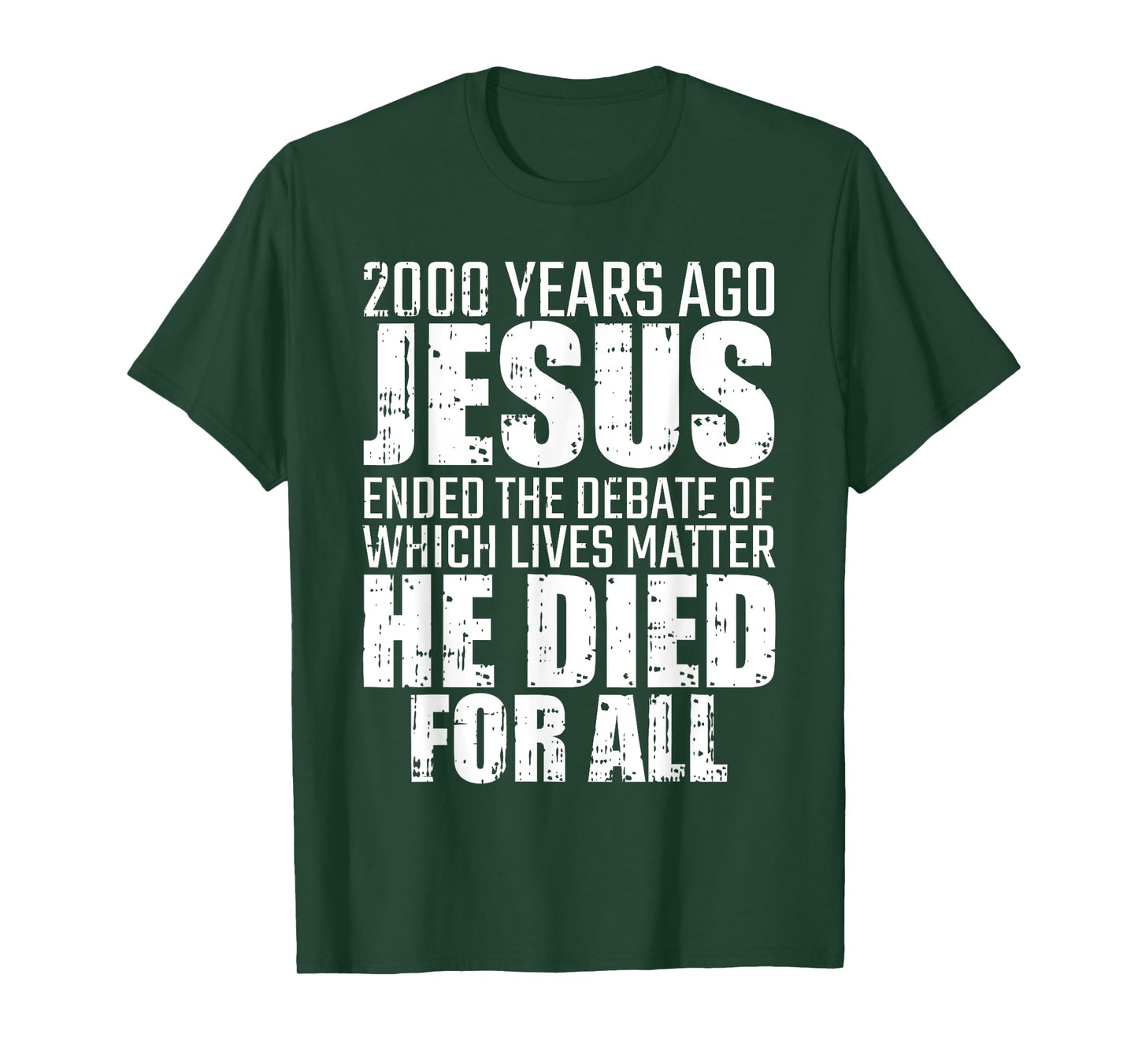 2000 Years Ago Jesus Ended The Debate Christmas Christian T-Shirt