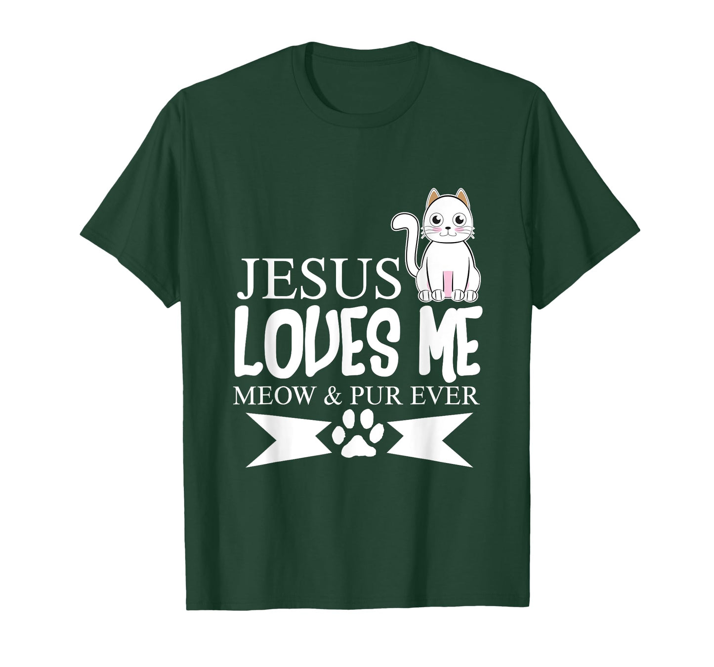 Jesus Loves Me Meow Shirt Christian Youth Gifts T-Shirt