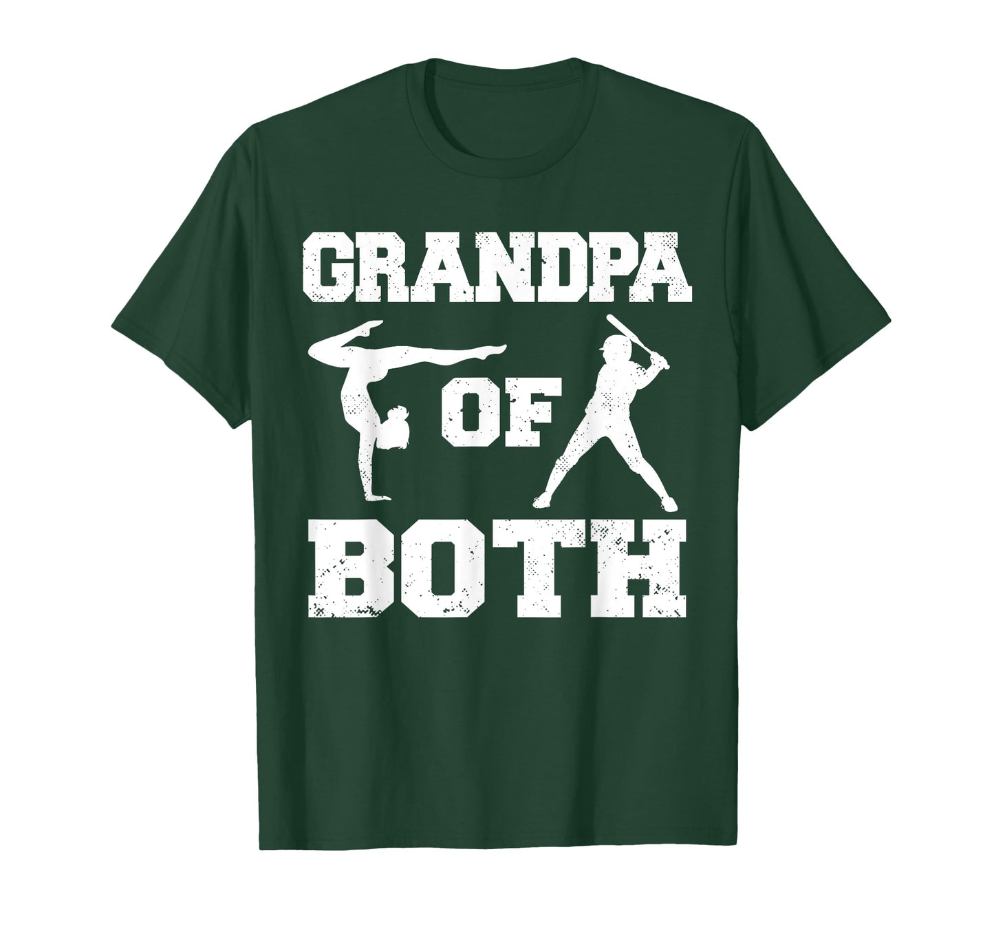 Grandpa Of Both Funny Baseball and Gymnastics Grandpa T-Shirt