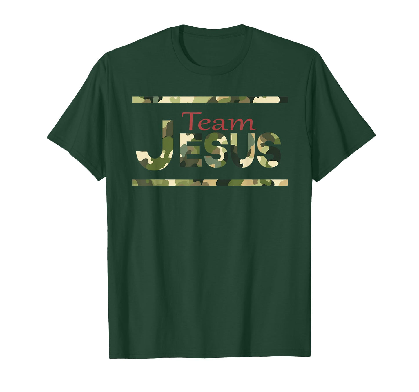 Team Jesus Christian Camo camouflage army T-Shirt