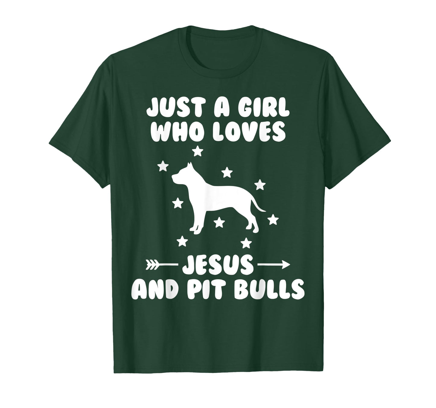 Just A Girl Who Loves Jesus And Pit Bulls Dog T-Shirt