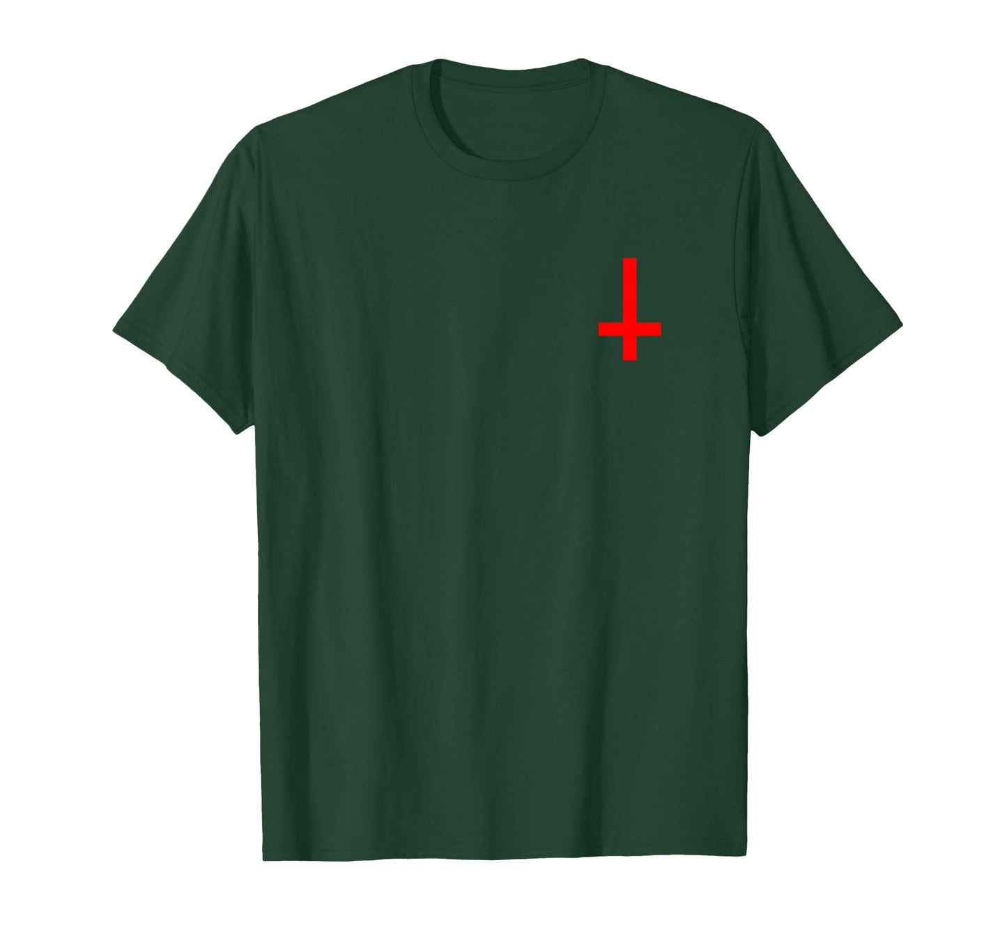 Inverted Cross Upside Down Satan Antichrist Atheist T-Shirt