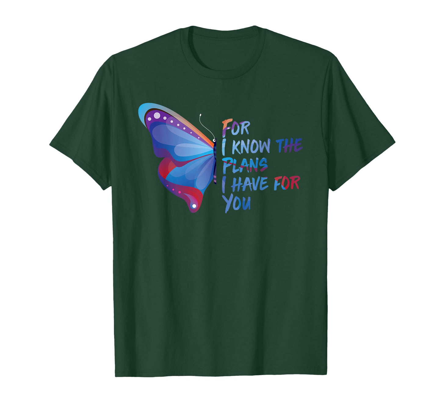 Bible Verse Quote Butterfly Motivational Christian Gifts T-Shirt