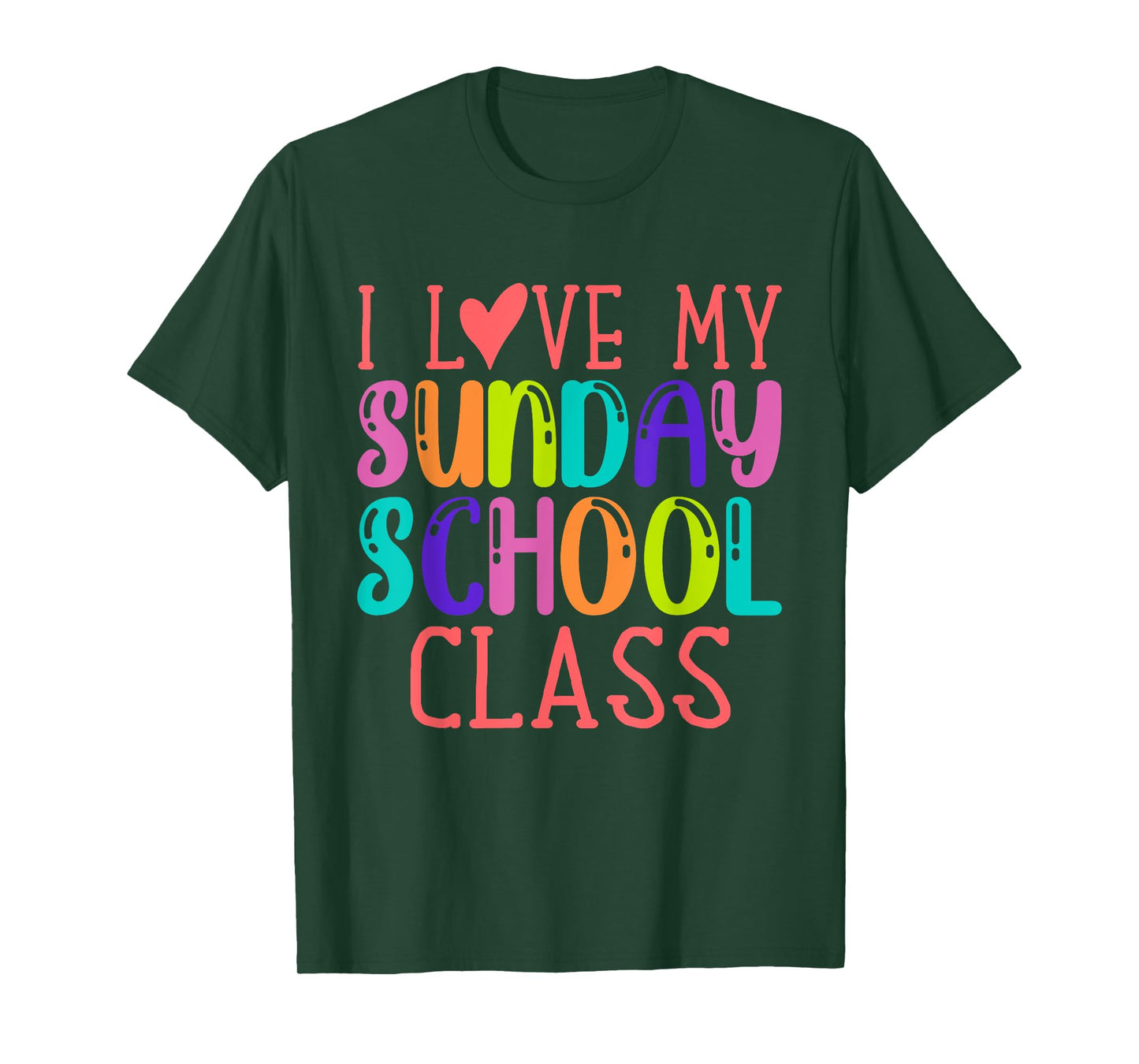 Sunday School Teacher I Love My Class Church Jesus Bible T-Shirt