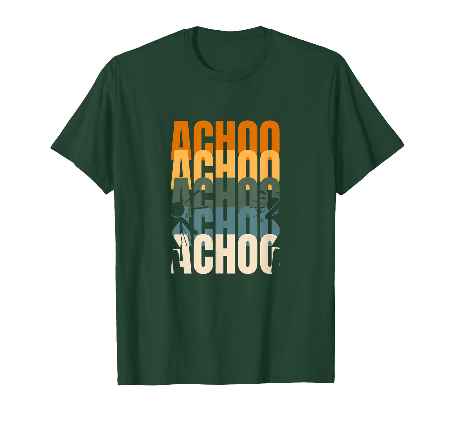 Achoo Funny Sneezing Design Humor Sneeze Cough T-Shirt
