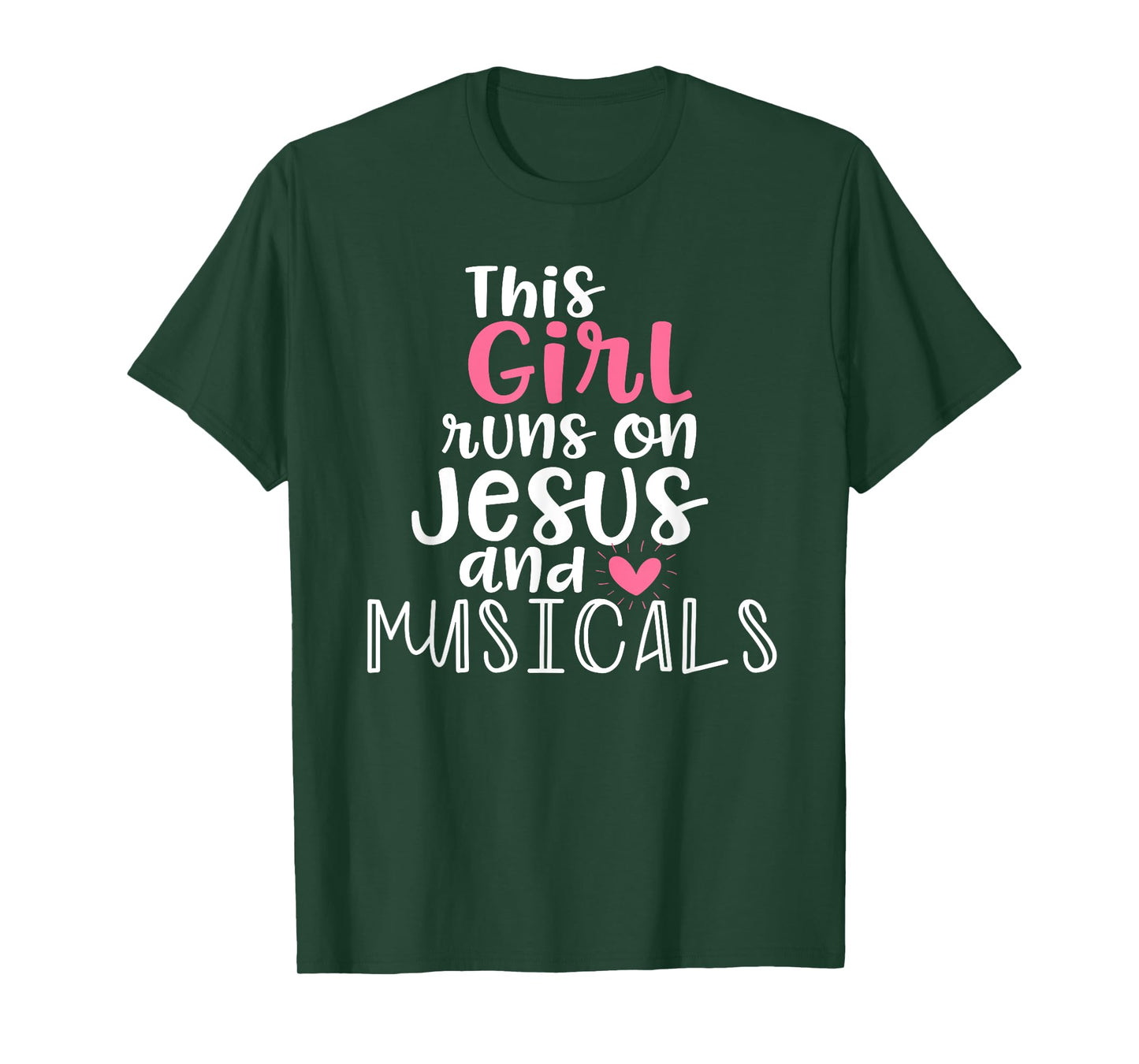 Musical Theater Gifts Teen Girl runs on Jesus Musicals Shirt T-Shirt