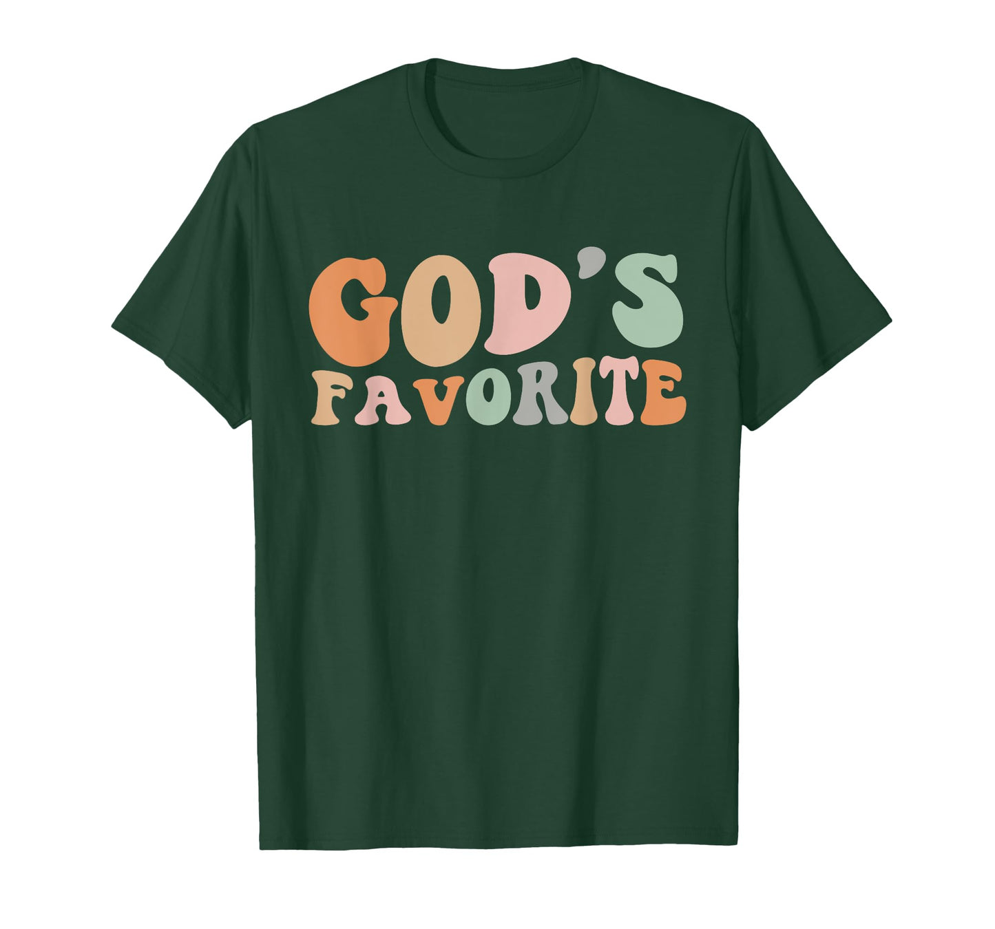 Retro Groovy God's Favorite Sarcastic Women Christian Humor T-Shirt