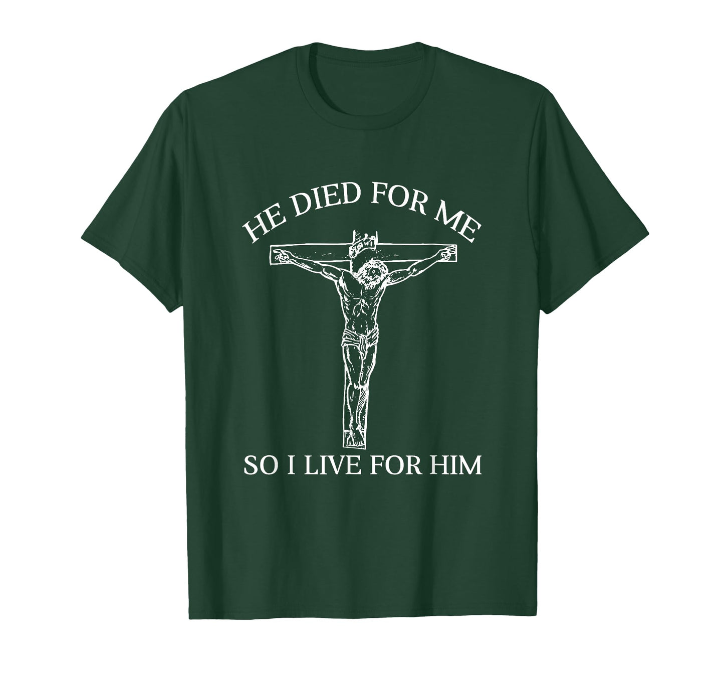 I Live for Jesus Christ Cross Christians Grateful T-Shirt