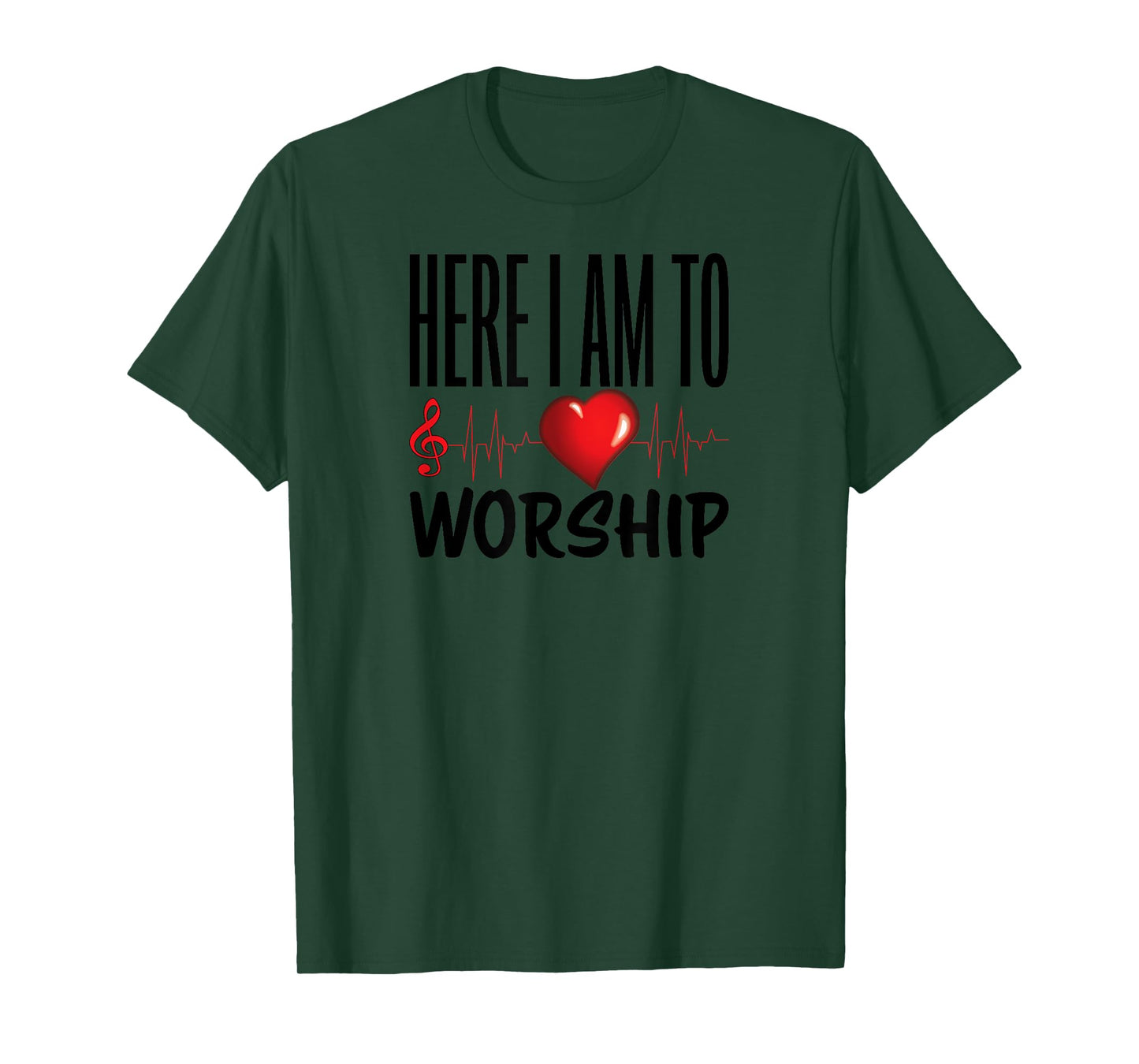 Christian Here I am Worship Jesus Love Christians T-shirt T-Shirt