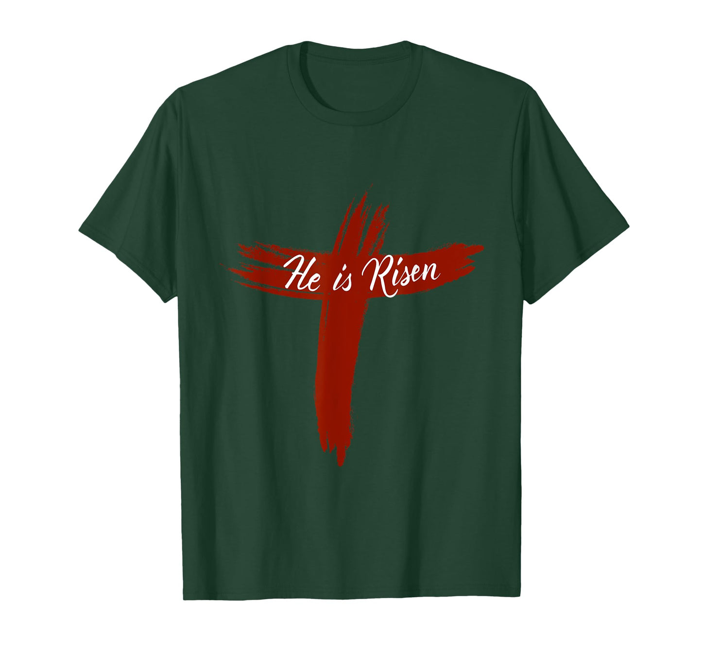 Happy Easter Shirt He Is Risen Jesus Cross Scripture Matthew T-Shirt