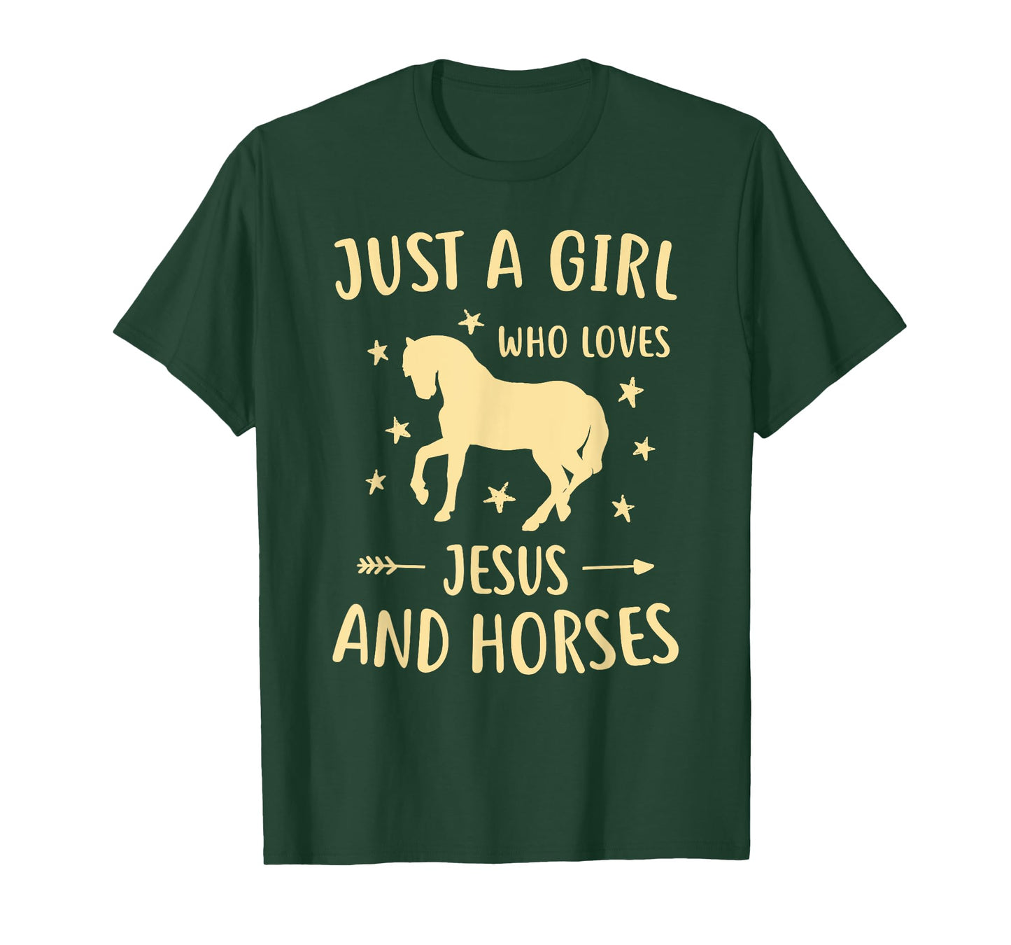 Jesus And Horses For Girls Teens Women Horse Lover Christian T-Shirt