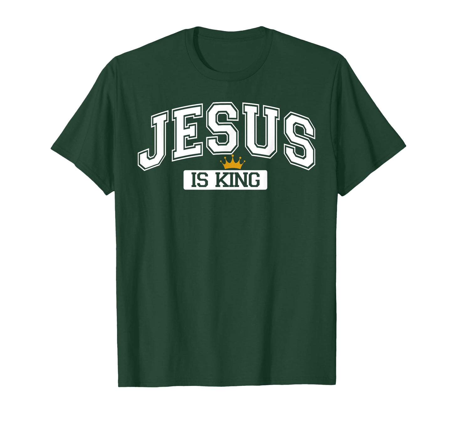 Jesus Is King Christian Cross God Faith Bible Pray T-Shirt