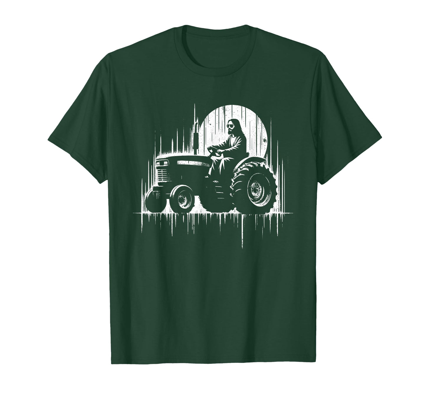Jesus Tractor - Funny Christian Religious Tractor Driver T-Shirt