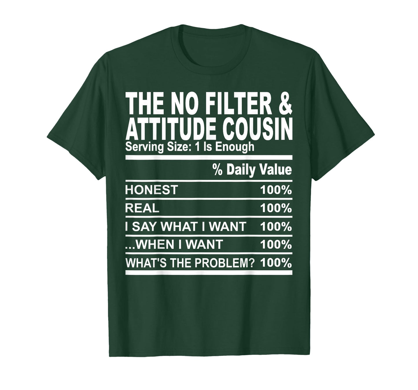 The no filter attitude cousin funny family matching cousins T-Shirt