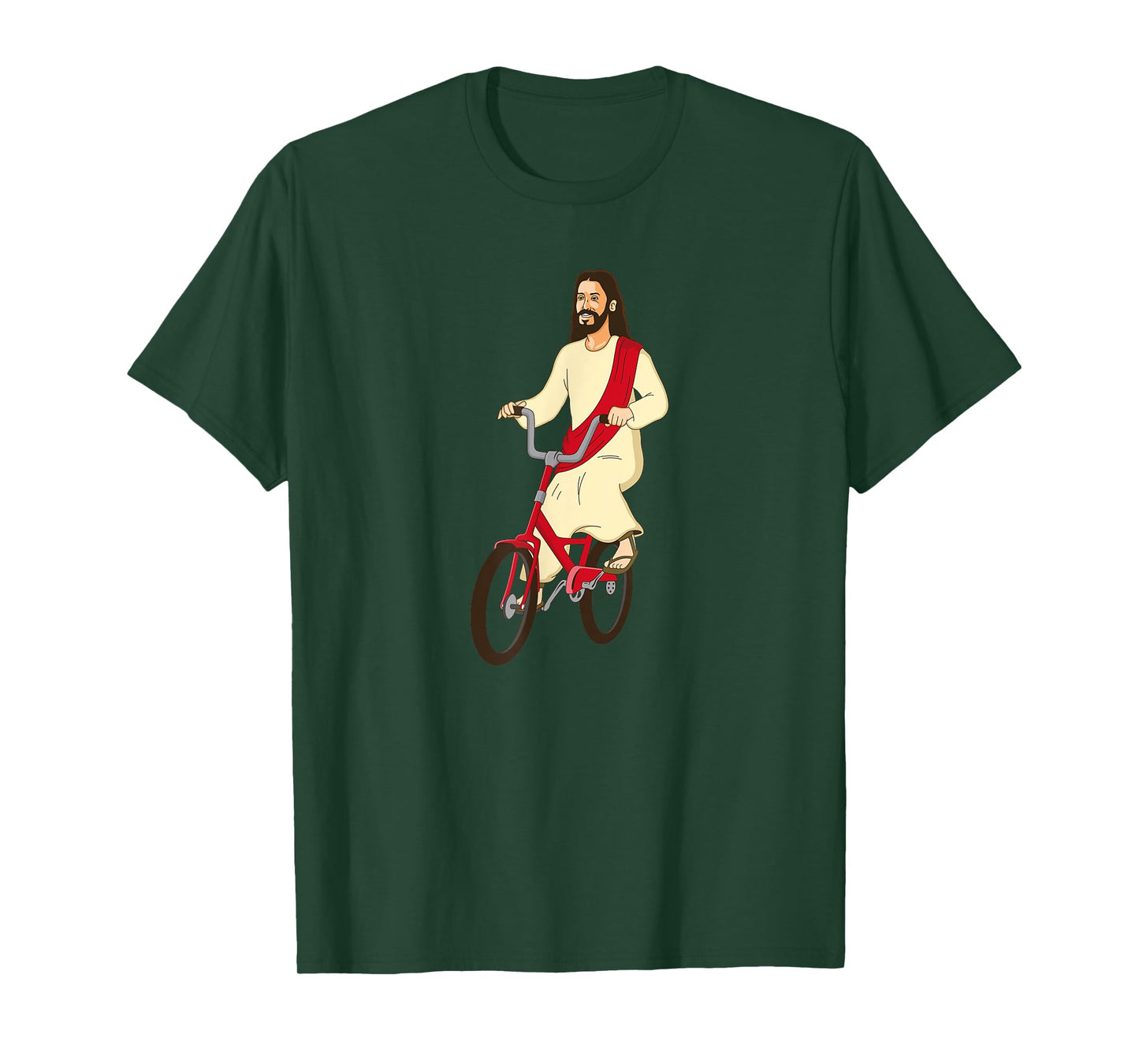 Fun Christ on a Bike Funny Lord God Jesus Church Cycle Gift T-Shirt