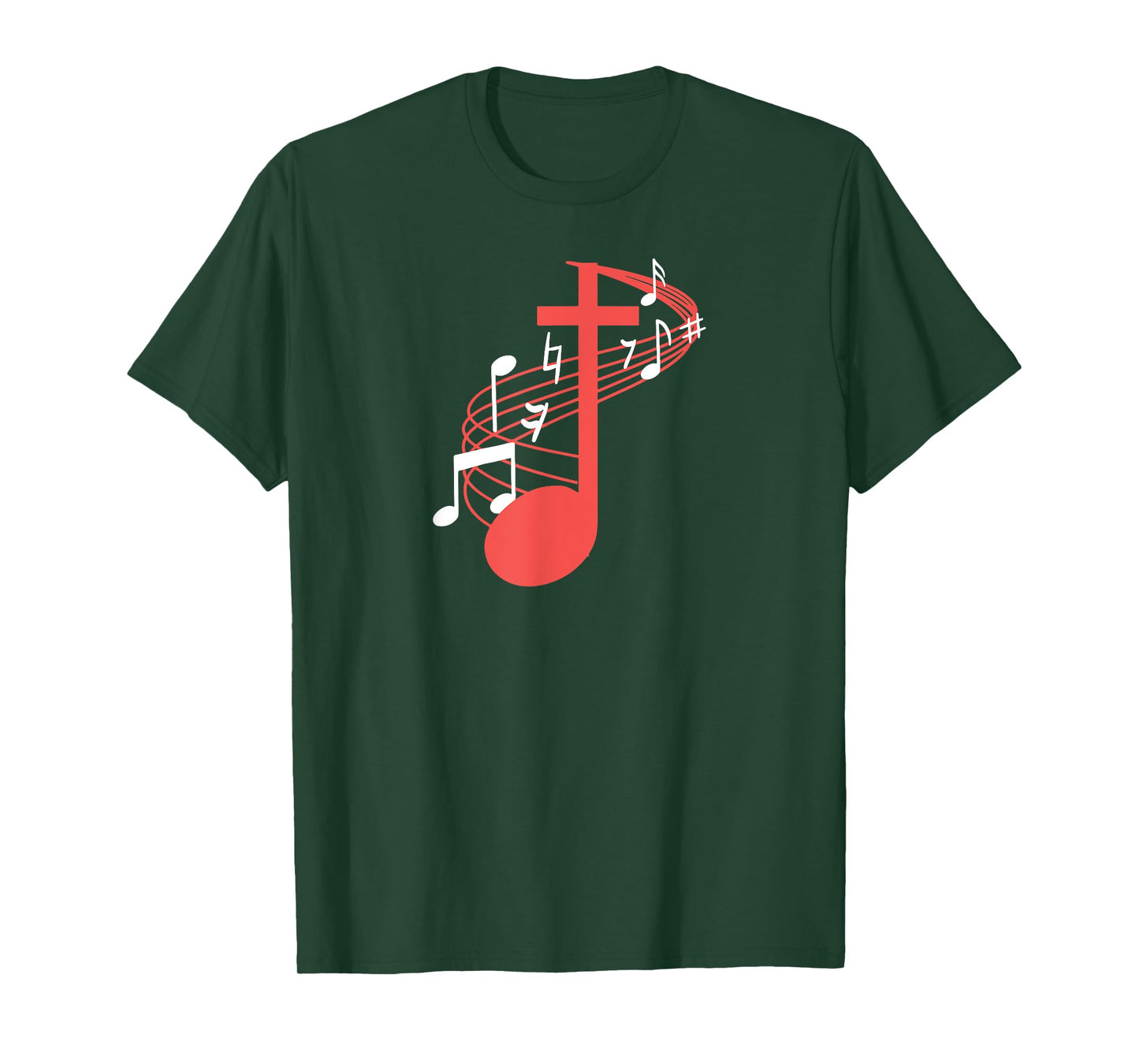 melodious Notes Cross, Jesus Church Music Choir T-Shirt