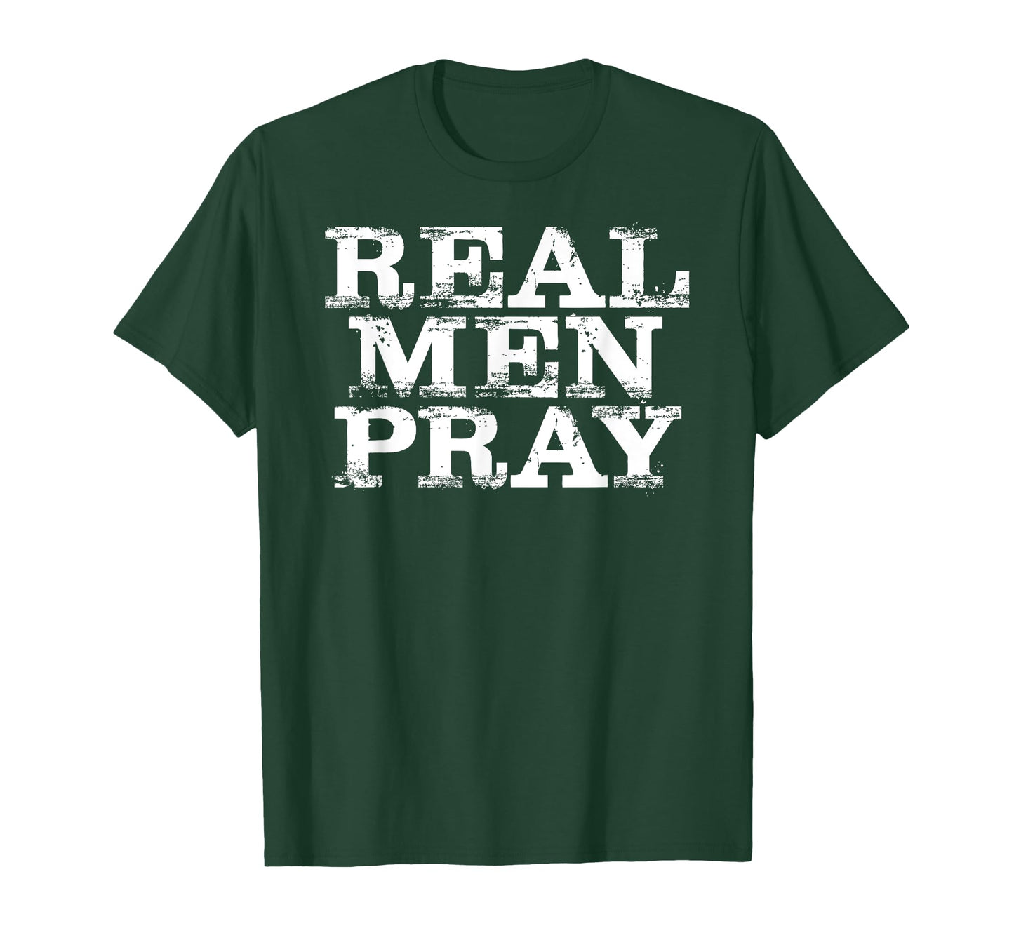 Christian For Men: Real Men Pray Hard Prayer T-Shirt