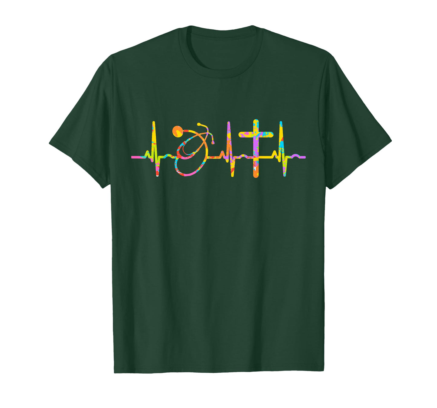 Nursing Jesus Heartbeat Stethoscope Christian RN LPN CNA T-Shirt