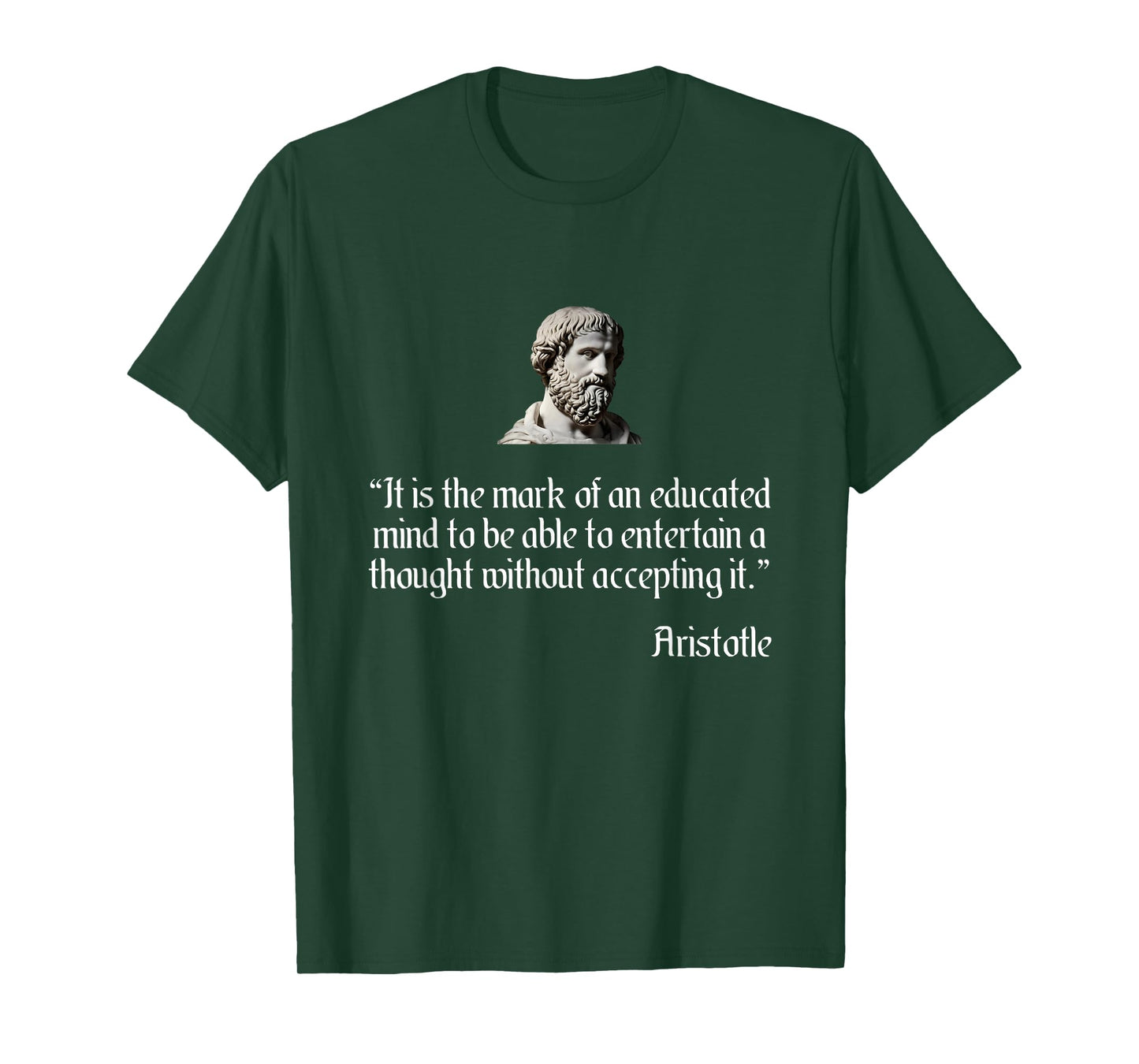 Aristotle Shirt on an Educated Mind Aristotle Philosophy T-Shirt
