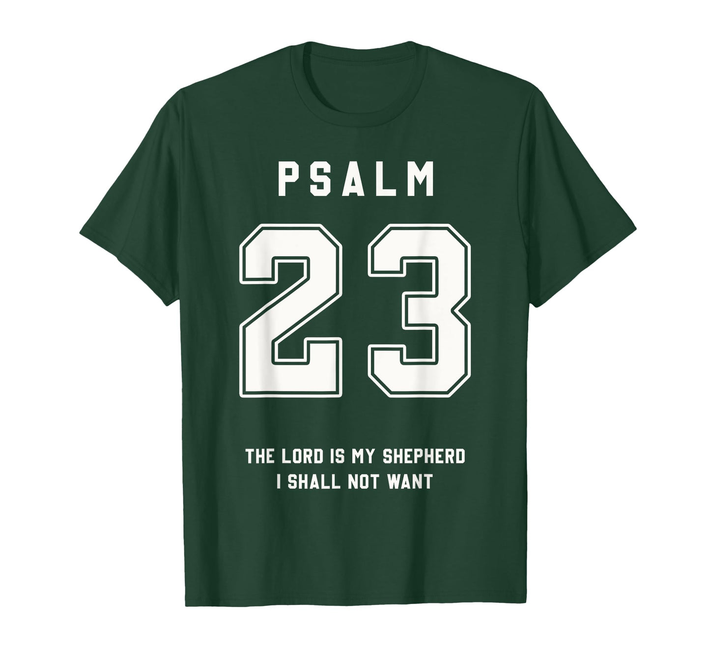 Psalm 23 Bible Verse Team Sports Jersey Christian T-Shirt
