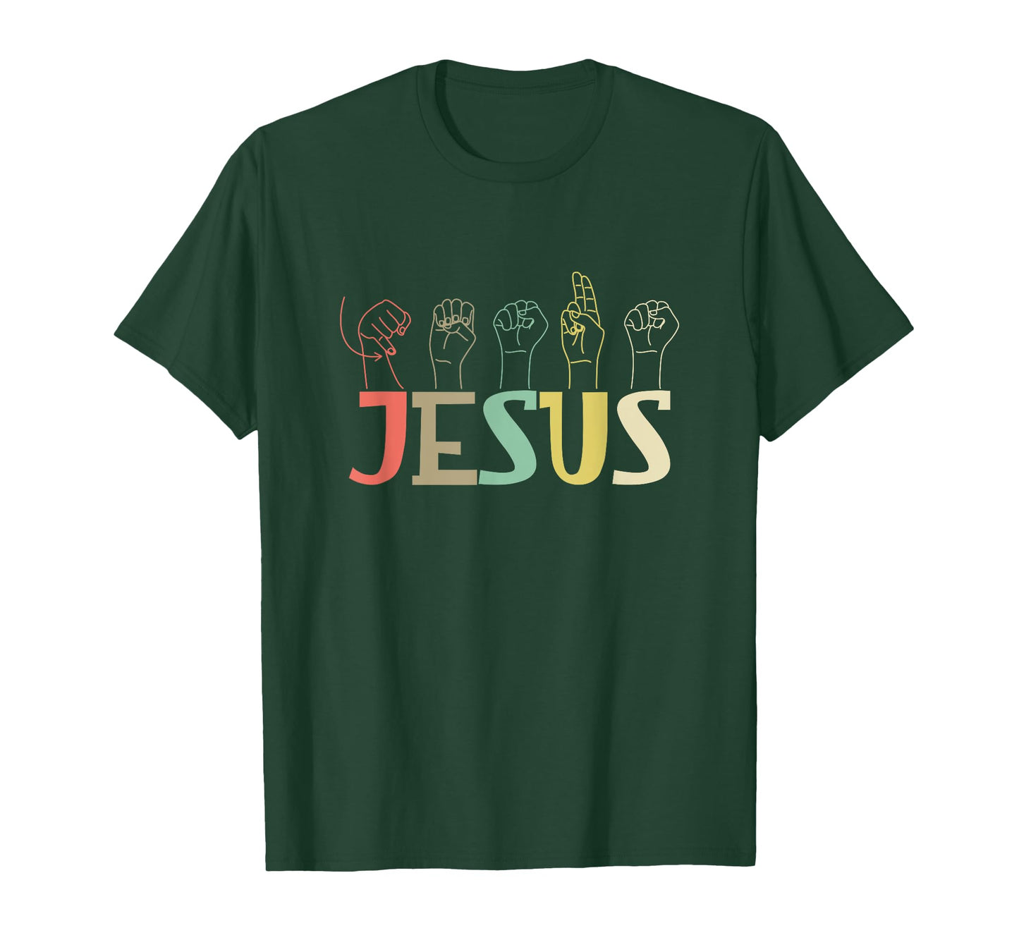 Jesus ASL Christian Deaf D/HH ASL Teacher Sign Language Men Women T-Shirt