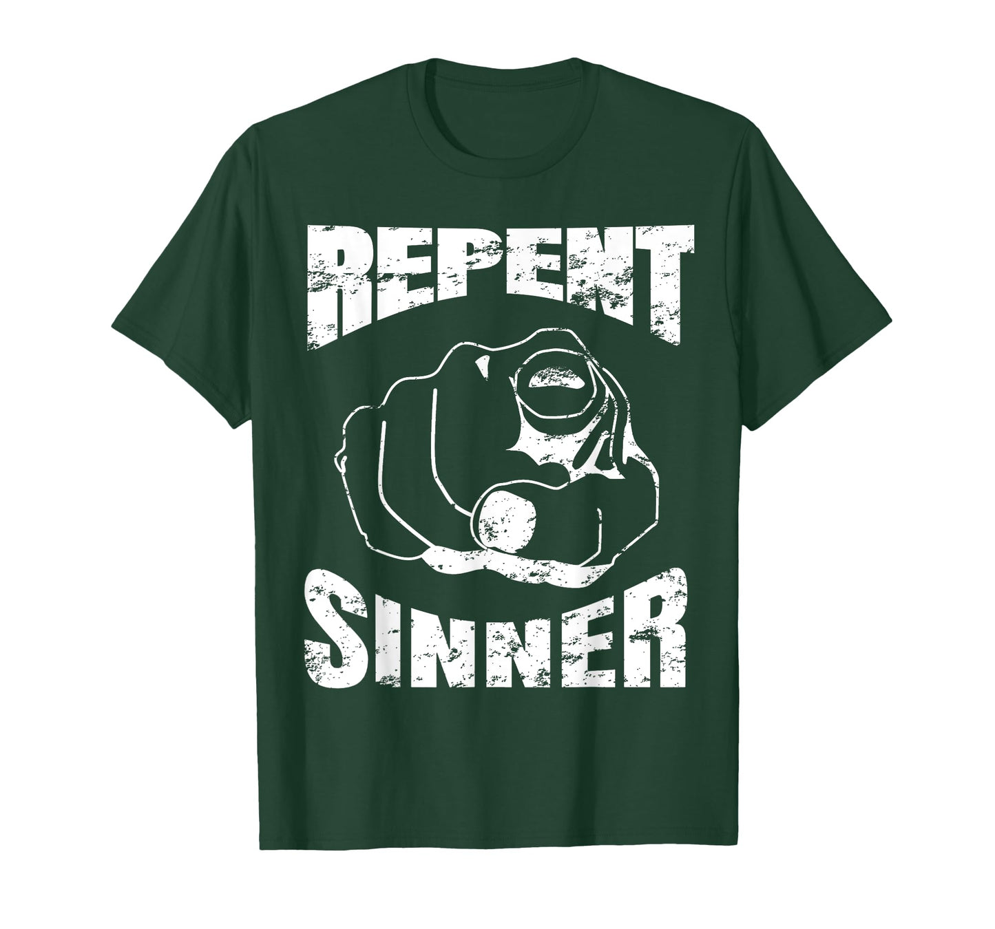Distressed Repent Sinner T-Shirt Funny Christian Bible Gift T-Shirt
