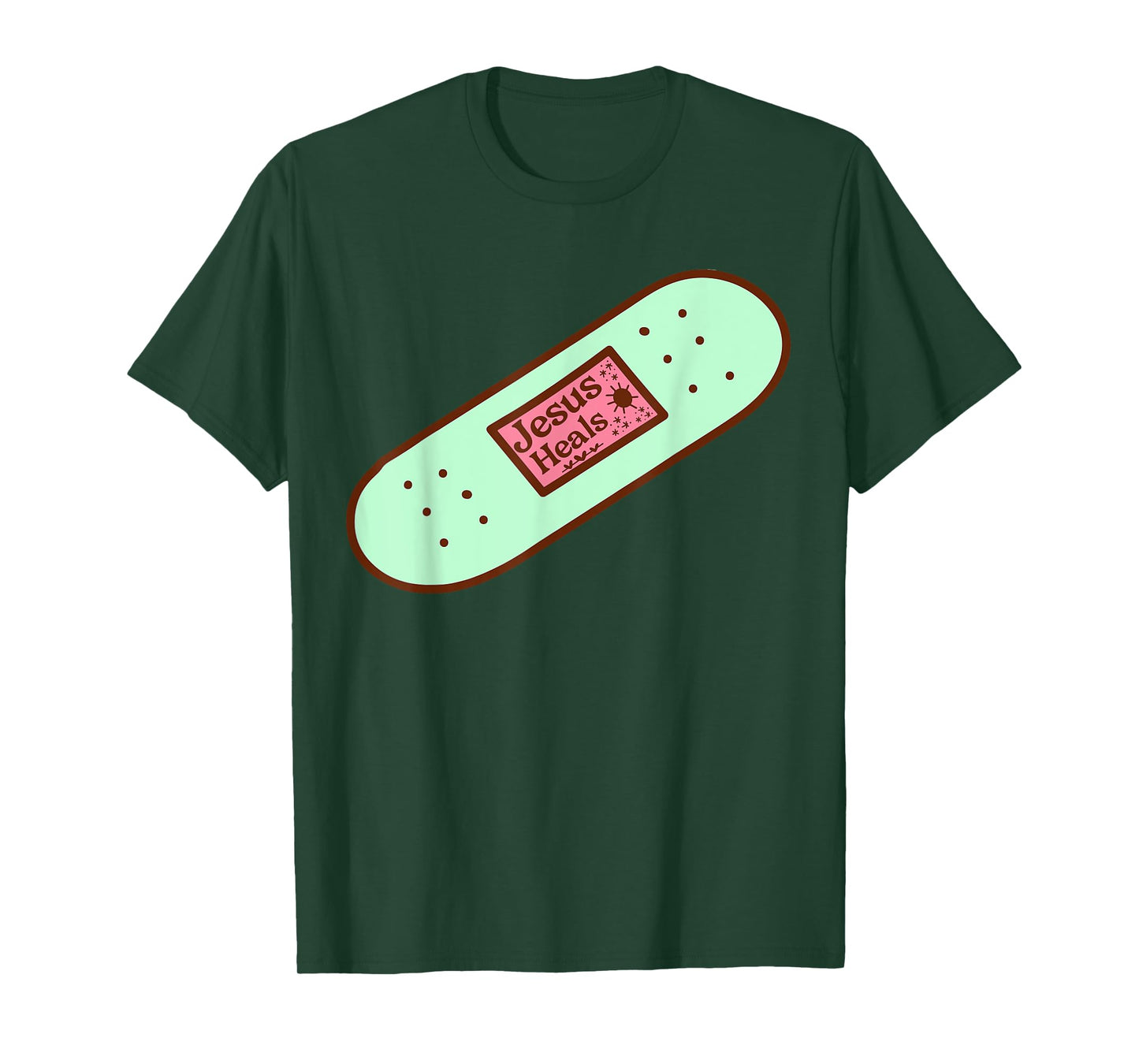 Funny Jesus Heals God Promises Christian Band-aid Prayer T-Shirt