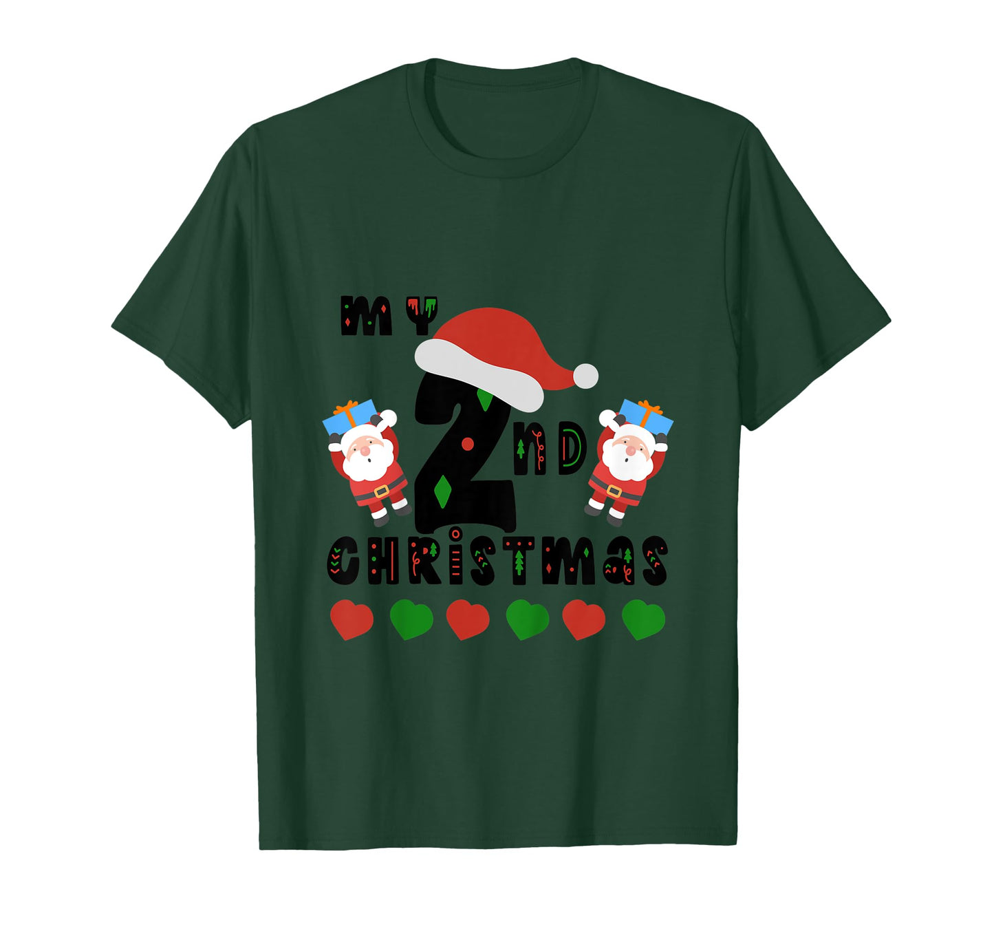 Kids My Second Christmas Baby Child 2nd Xmas Gift Idea T-Shirt