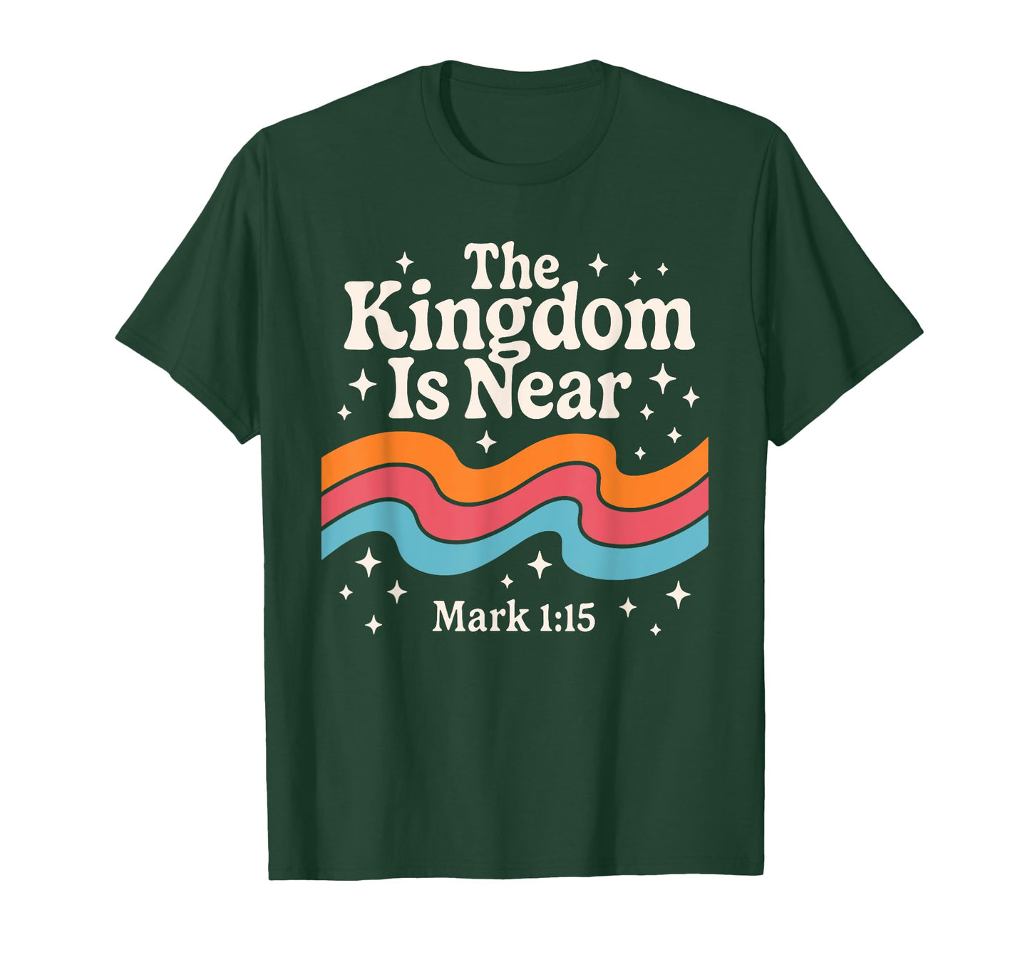 The Kingdom Is Near Mark 1:15 Christian Scripture Retro T-Shirt