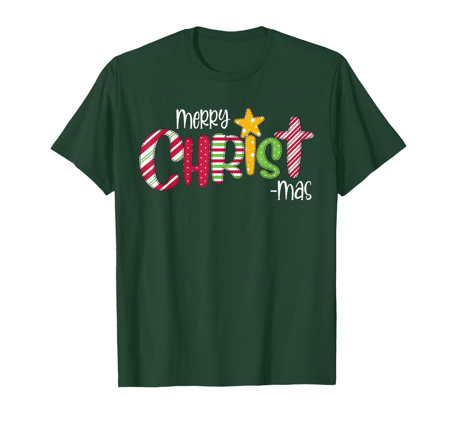Merry Christmas Candy Cane Christ Holiday Faith T-Shirt