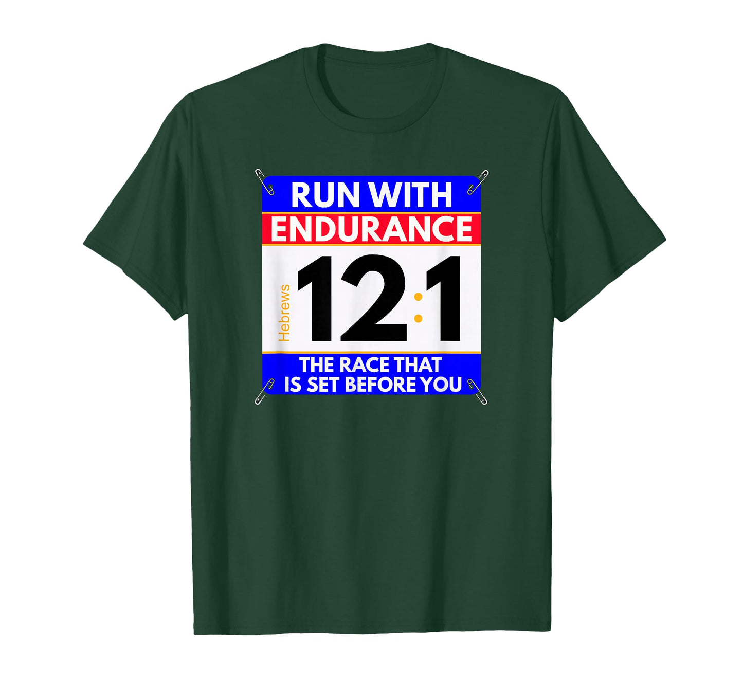 Fun Christian Bible Verse - Run the Race of Life Runners T-Shirt
