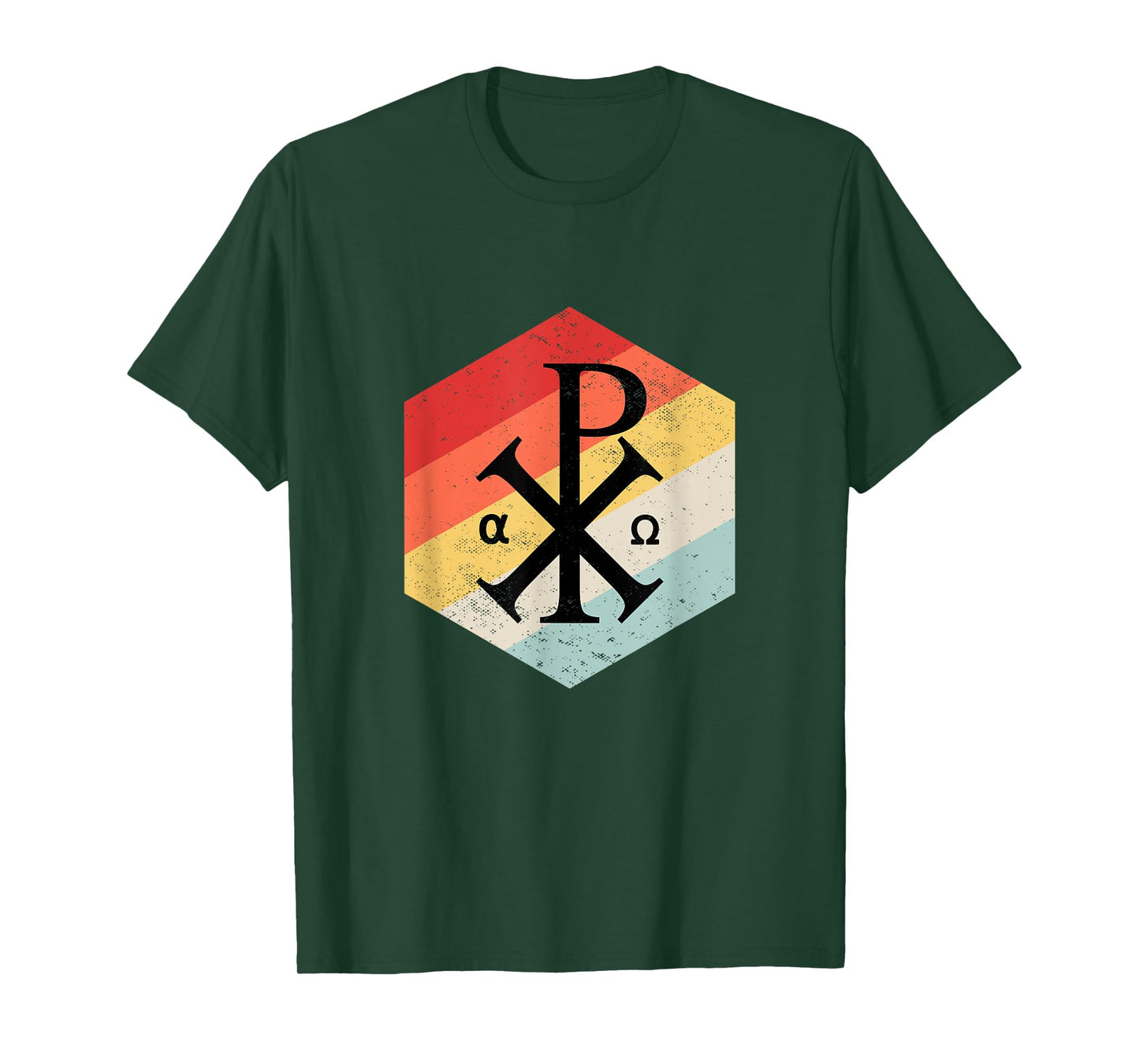 Chi Rho Symbol Motif Jesus Constantine Cross Christian T-Shirt