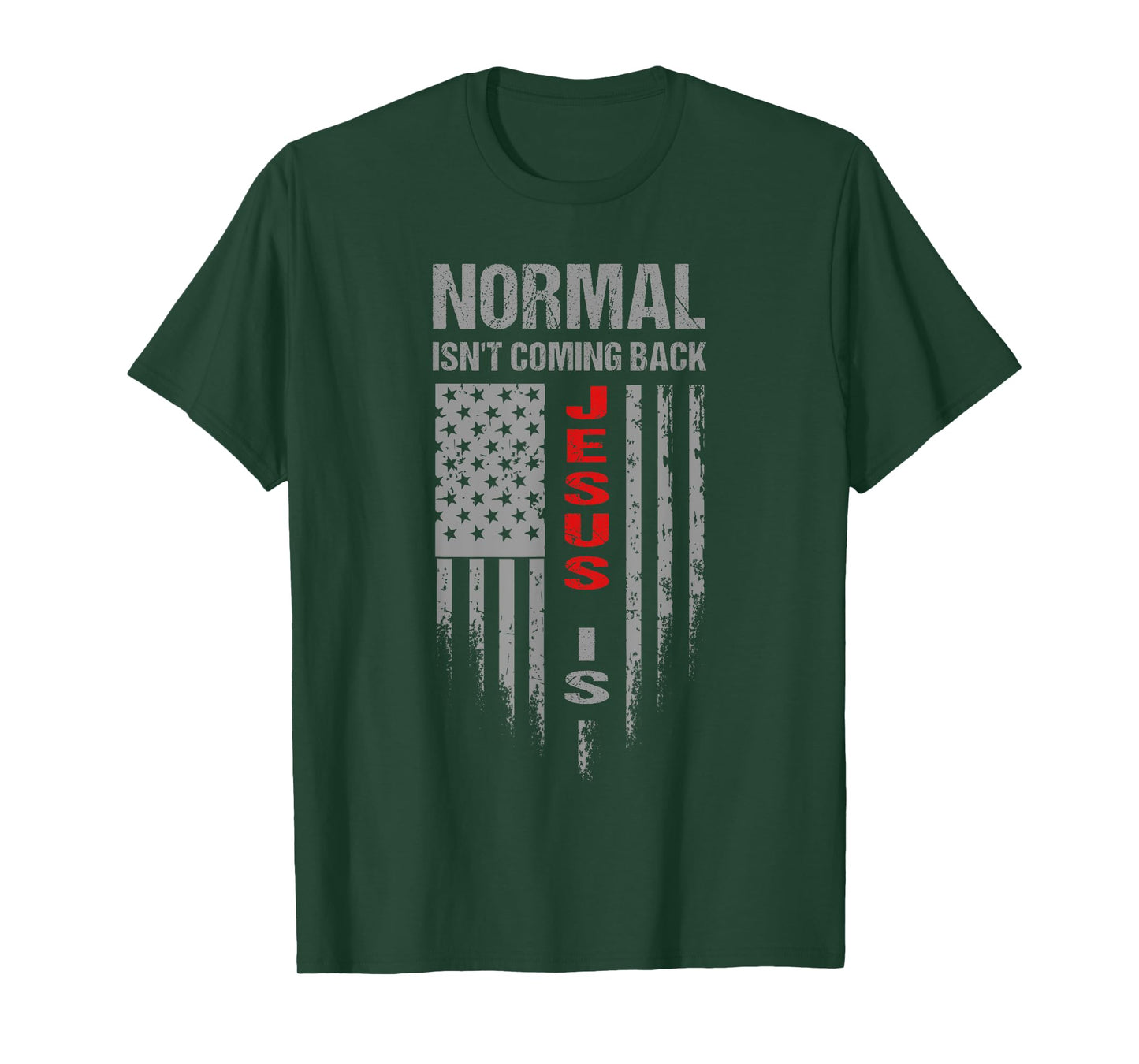 Normal Isn't Coming Back Jesus Is Christian Faith - Flag T-Shirt