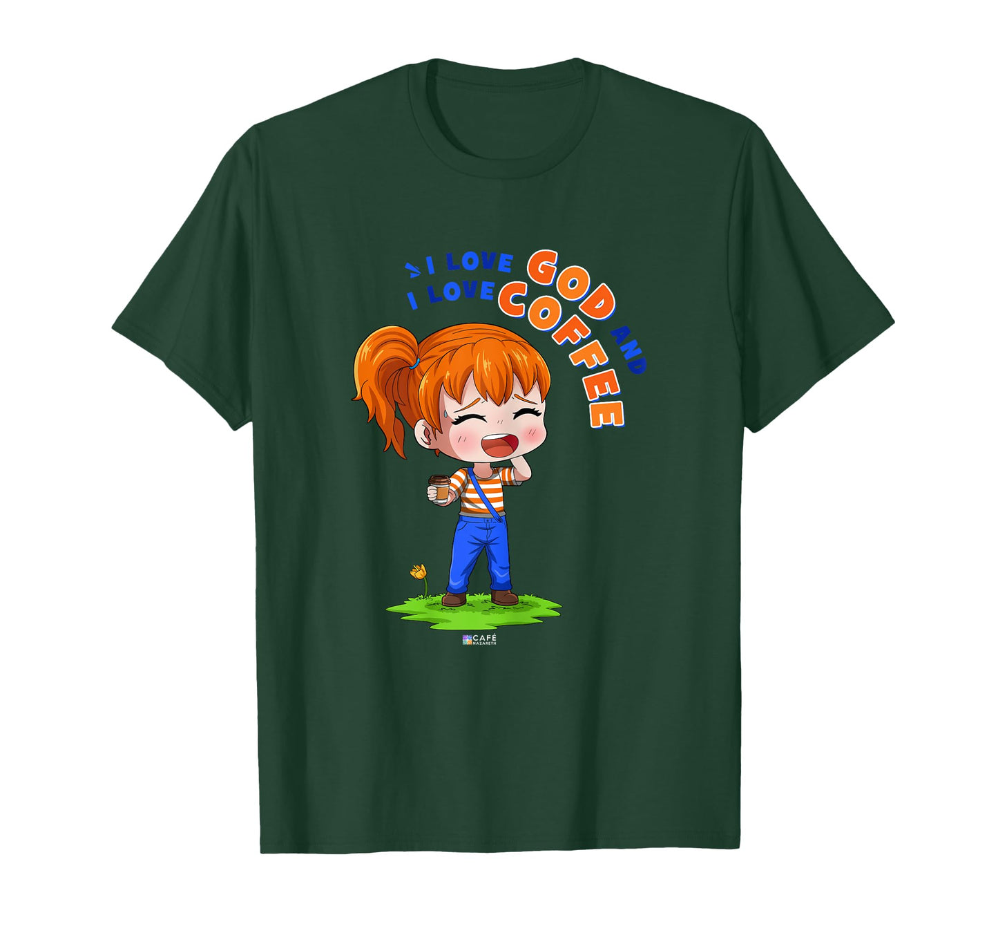 Coffee and God - Lina - Christian girl T-Shirt