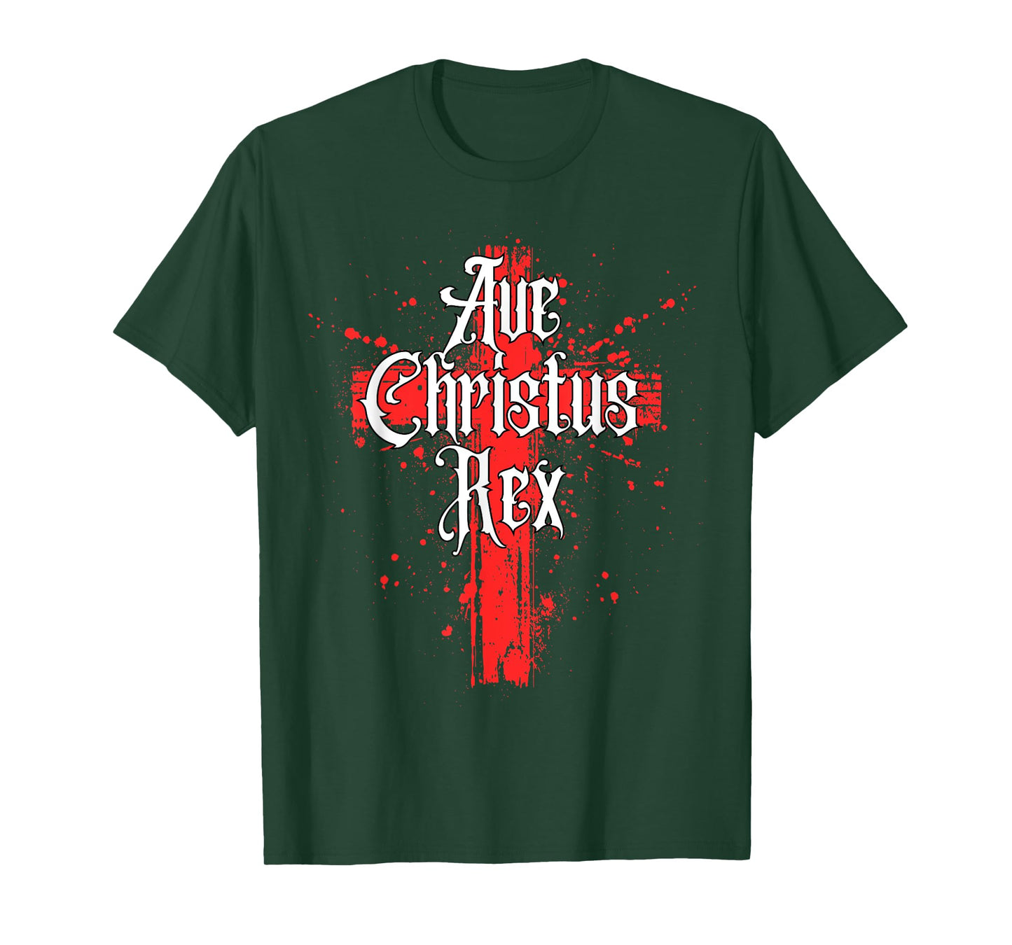 Ave Christus Rex Gothic Christian Art Tee T-Shirt
