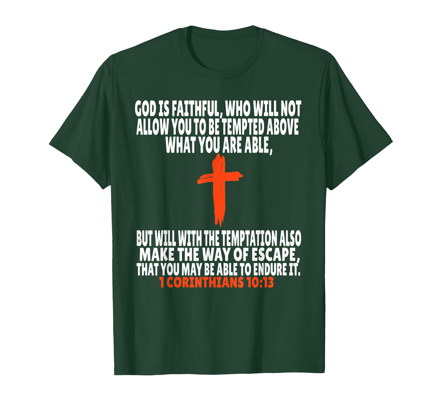 1 Corinthians 10:13 Bible Verses Scripture T-Shirt
