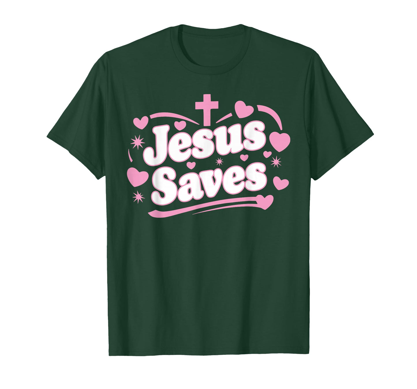 Jesus Saves Christian Cross God Faith Bible Religious Pray T-Shirt