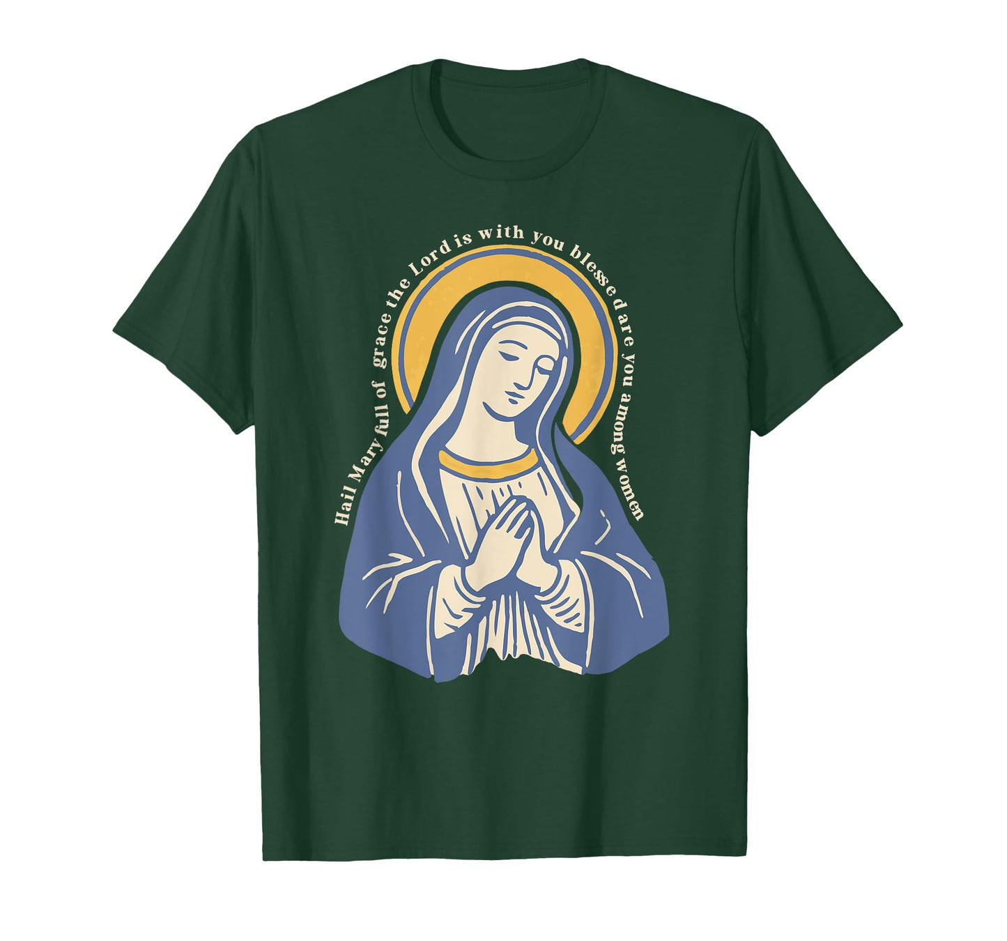 Catholic Vintage Hail Mary Full of Grace Christian T-Shirt