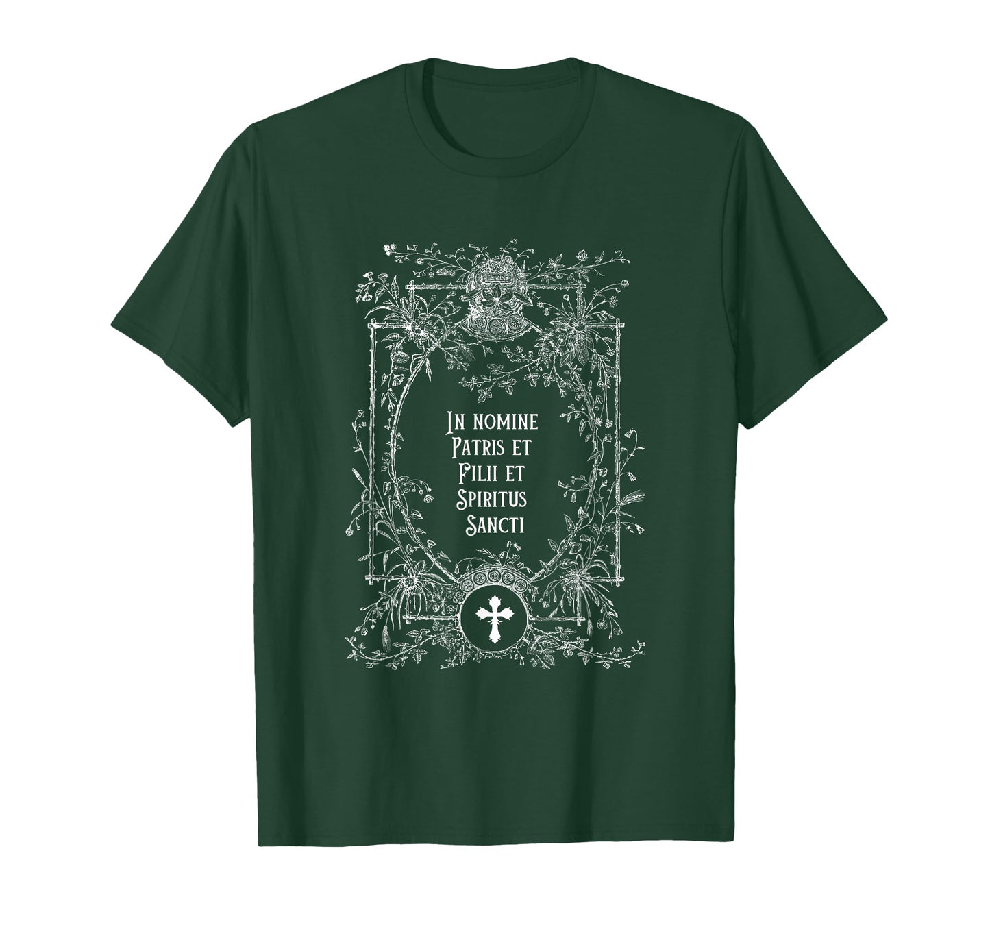 Latin Mass In Nomine Patris Sign of the Cross Catholic T-Shirt