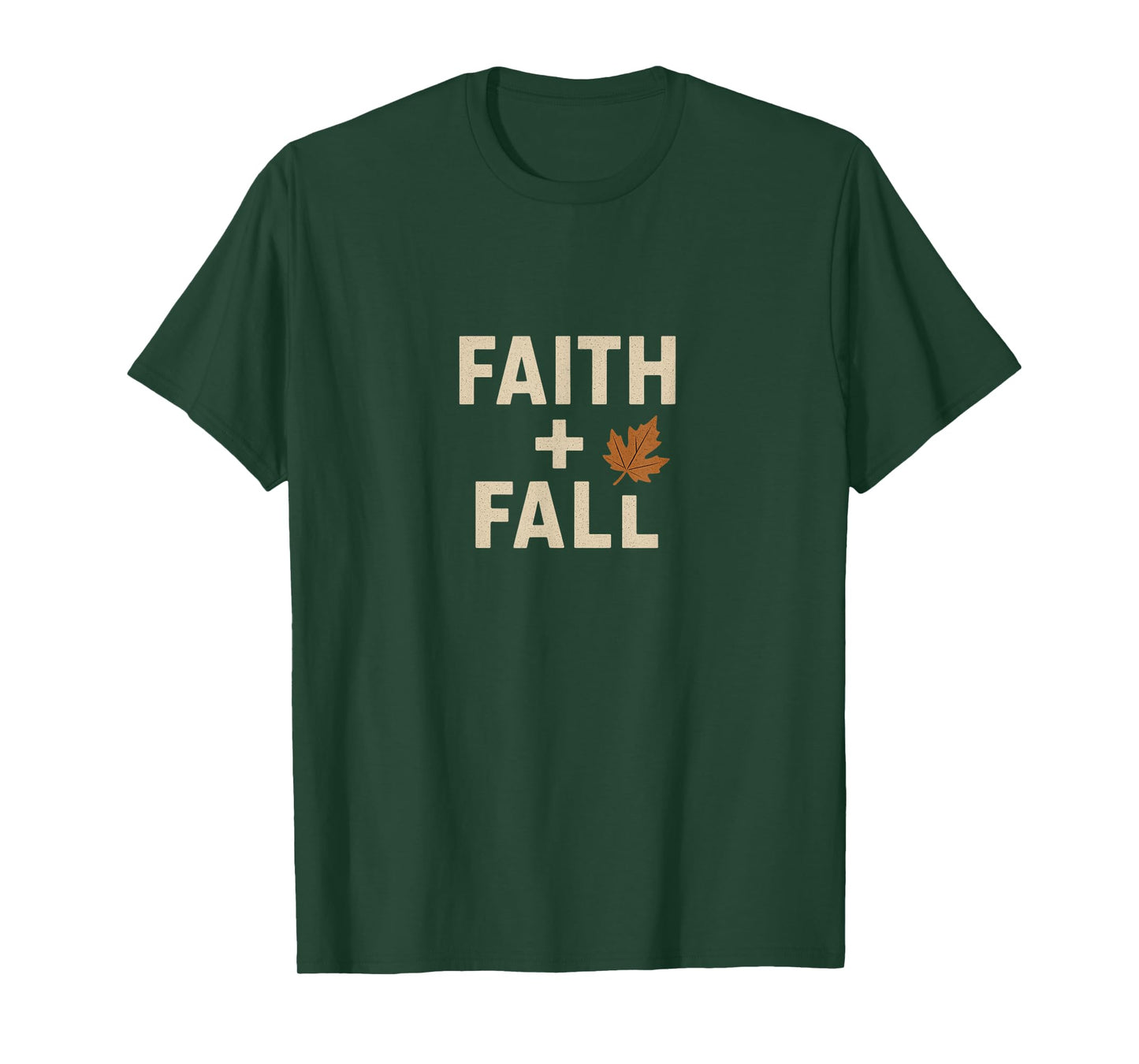 Faith + Fall Christian Autumn Leaf Graphic Inspirational T-Shirt