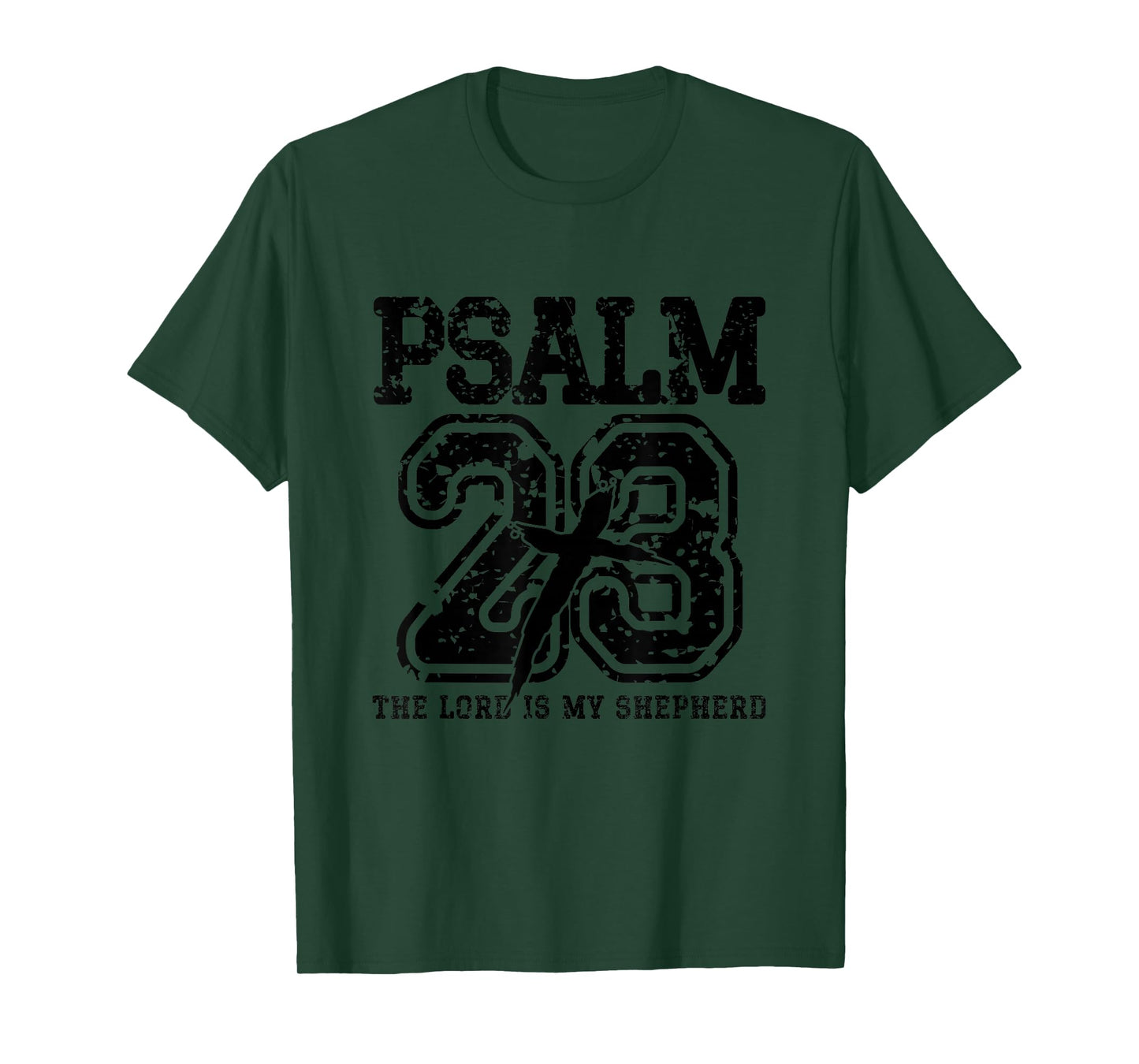 Retro Psalm 23 The Lord is My Shepherd Christian Faith T-Shirt