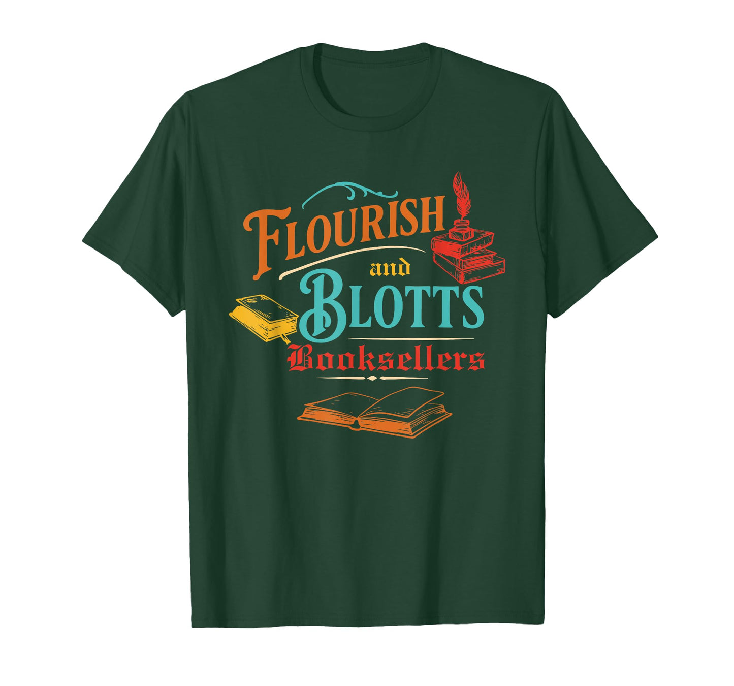 Flourish And Blotts Booksellers Vintage Design T-Shirt