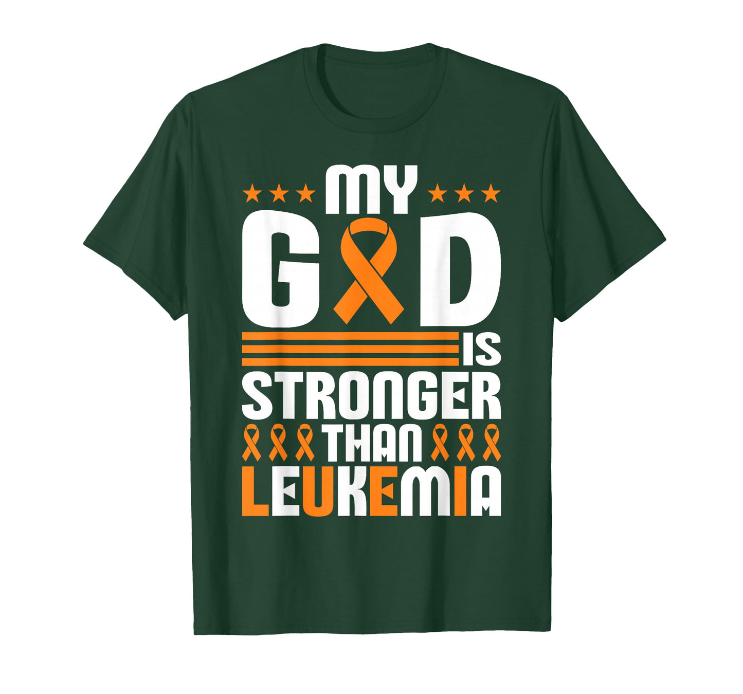 Childhood Leukemia Fighters Orange Ribbon Awareness T-Shirt