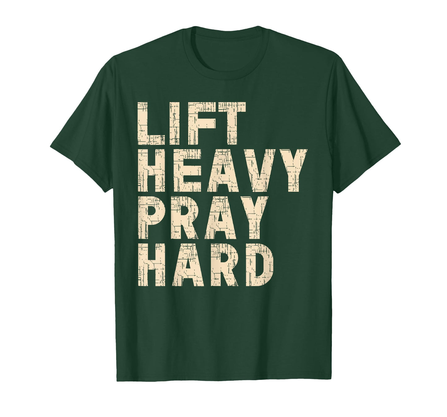 God's Gym Christian Gym Lover Workout Lift Heavy Pray Hard T-Shirt