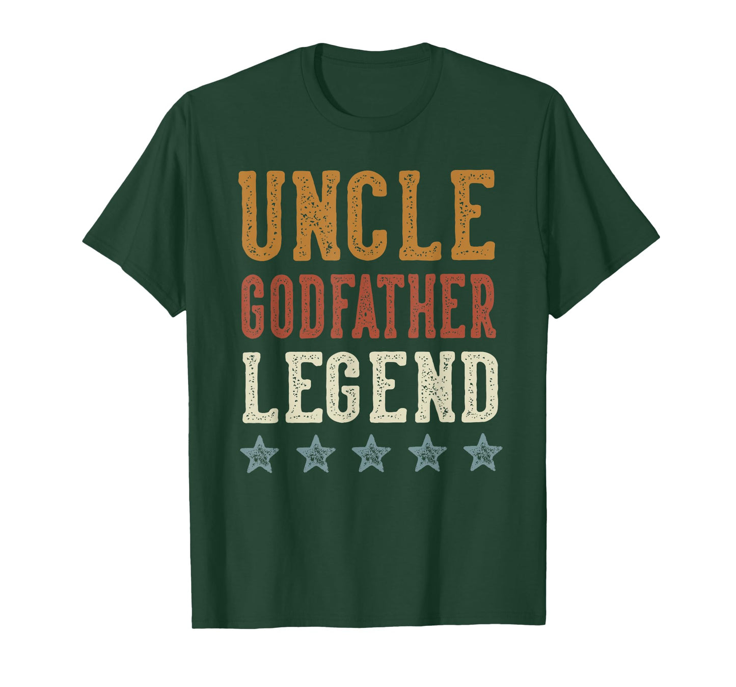 Uncle Godfather Legend - Classic Retro Distressed Lettering T-Shirt