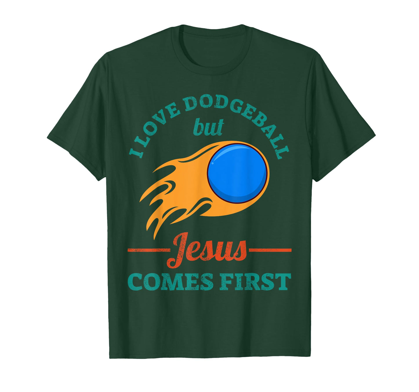 I Love Dodgeball But Jesus Comes First T-Shirt
