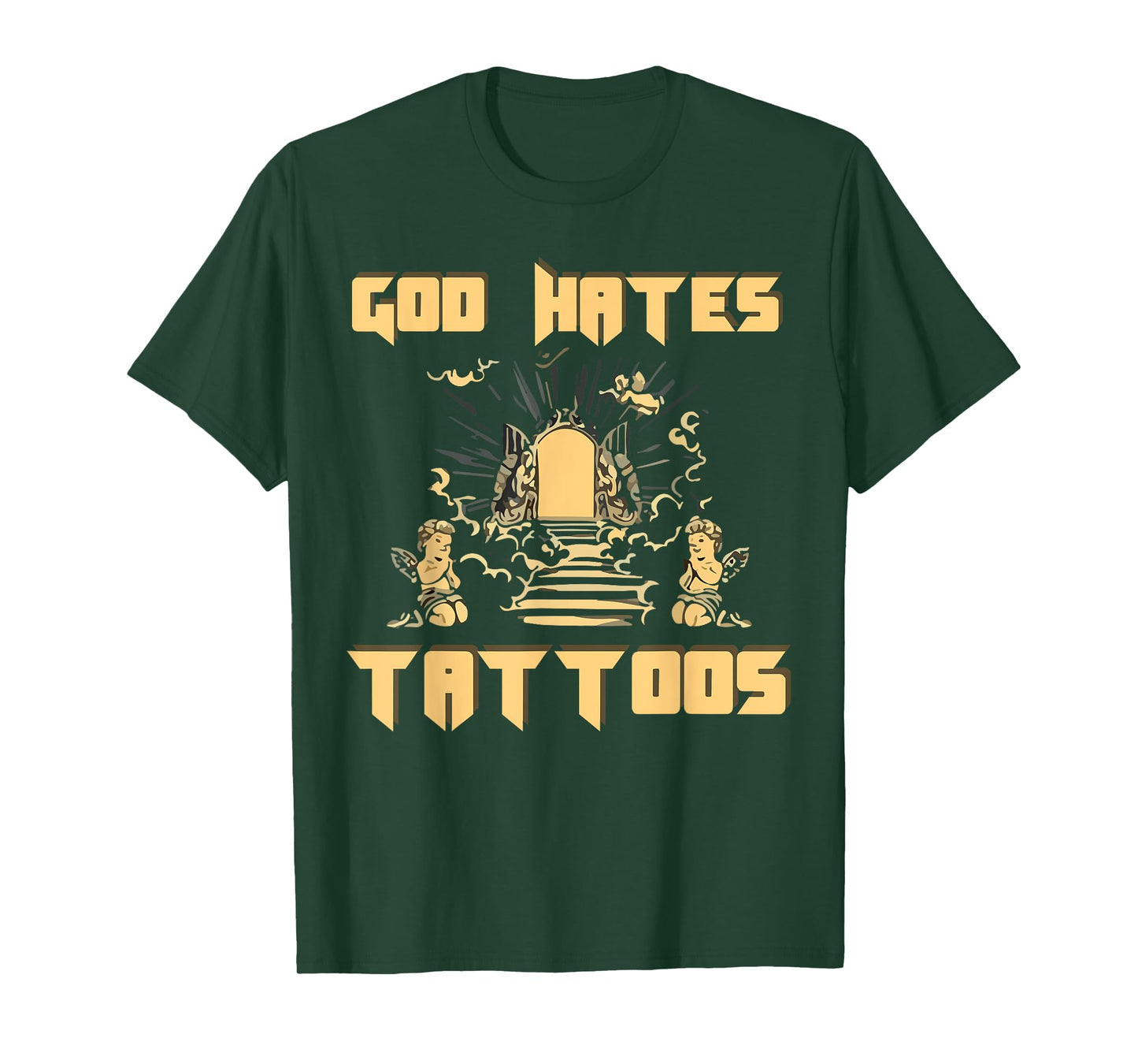 God Hates Tattoos Christian Bible Jesus Anti Tattoo Religion T-Shirt