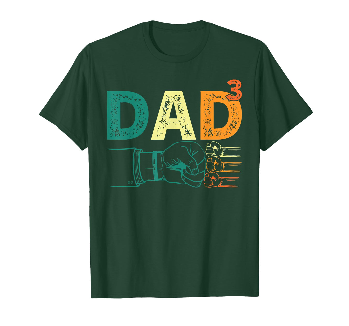 Dad Cubed Dad Of Three Mens Quote Funny Christmas T-Shirt