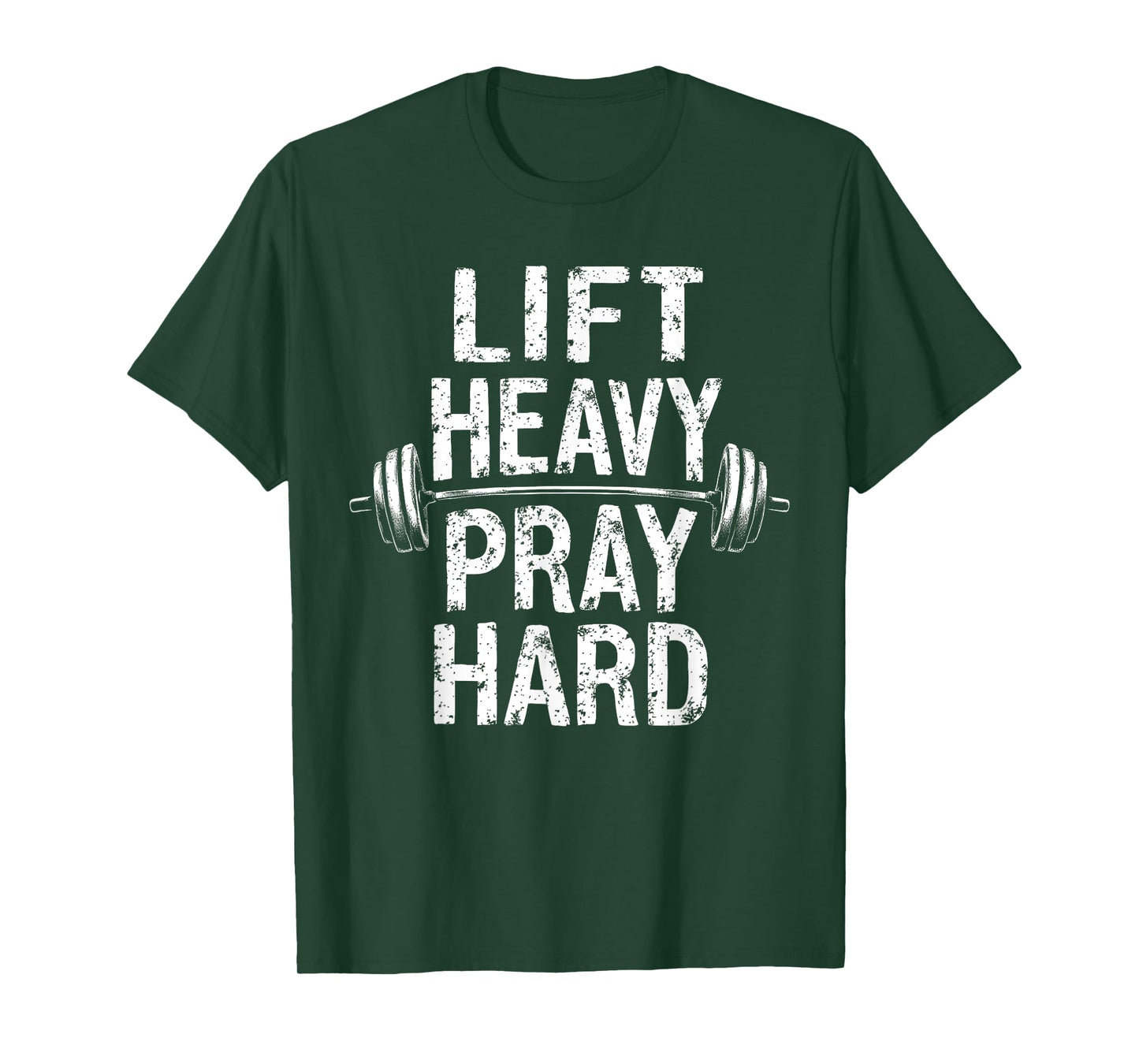 Lift Heavy Pray Hard Jesus Gym Weightlifter Deadlift T-Shirt