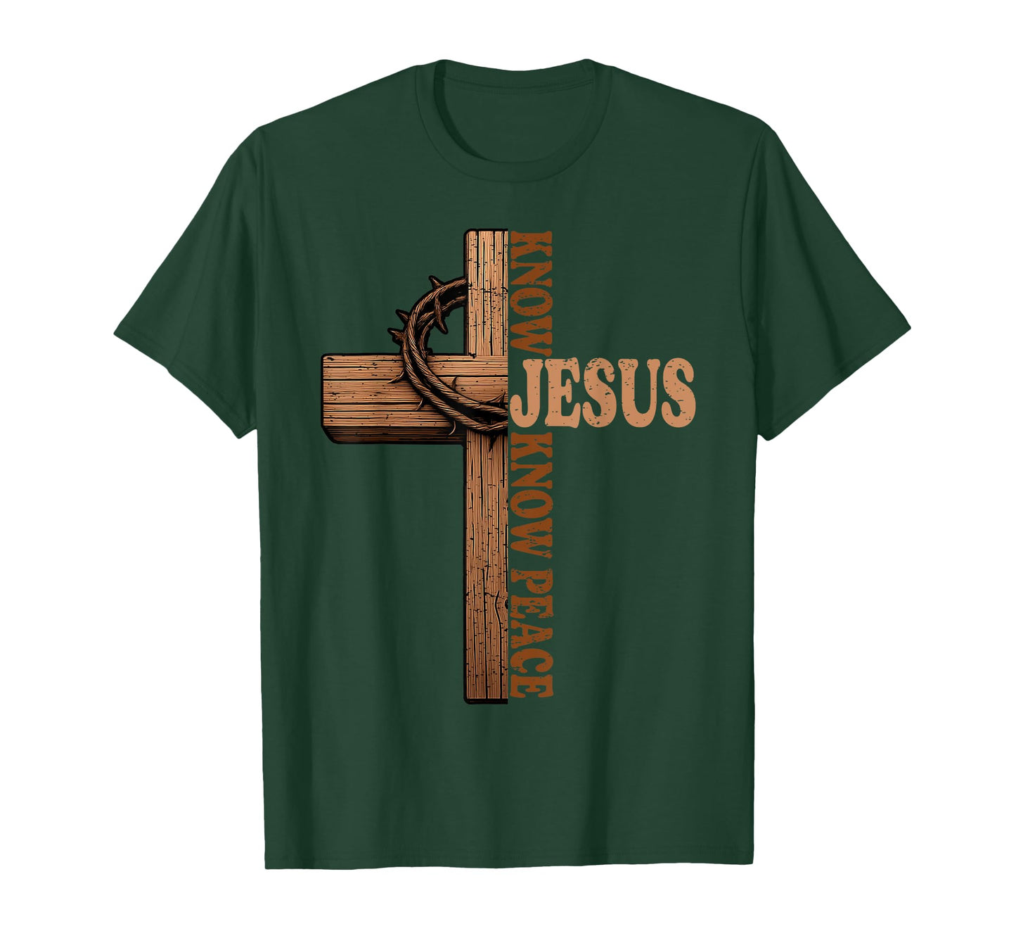 Know Jesus Peace Christian Cross Religion God Church T-Shirt